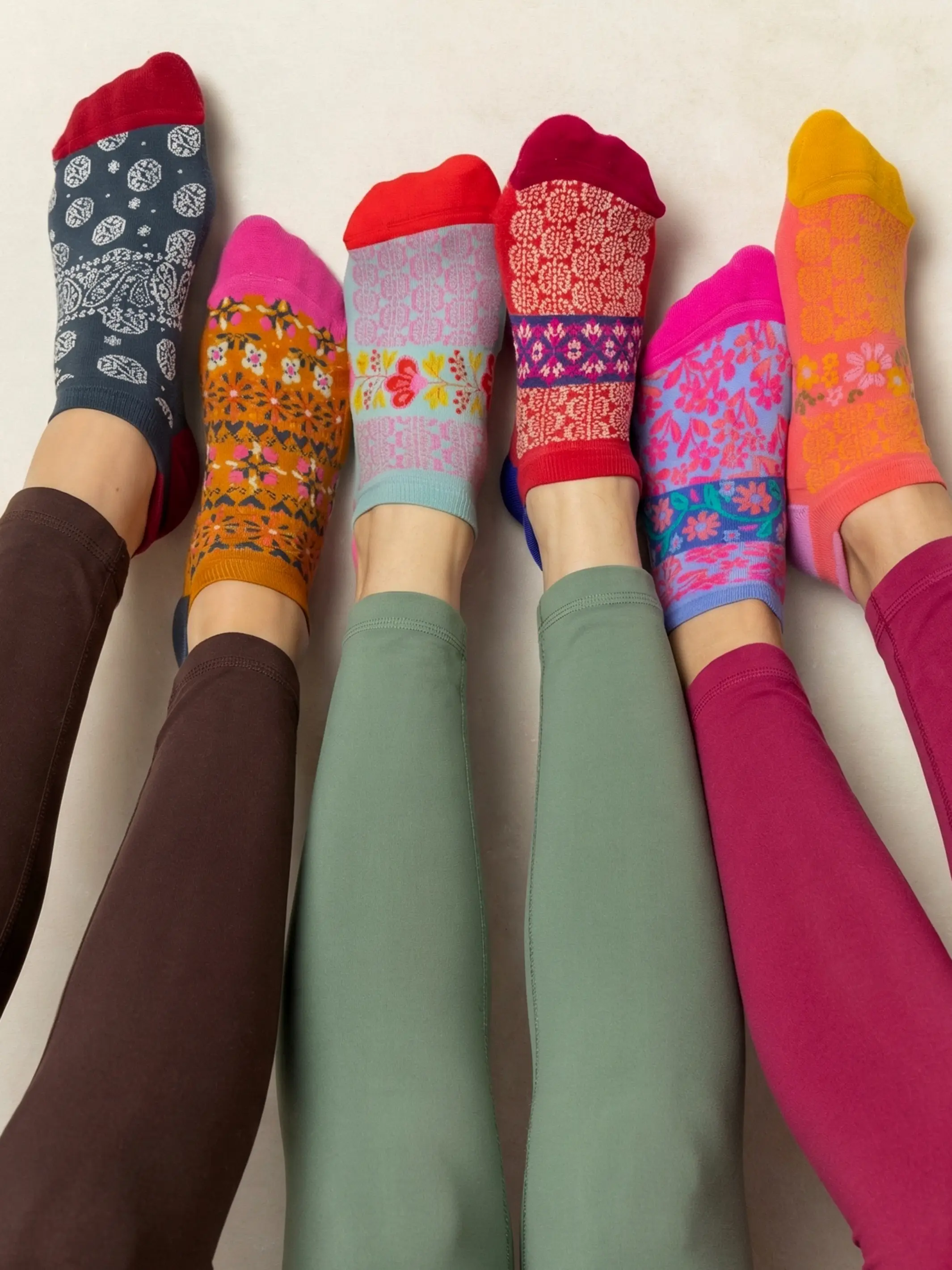 Favorite Fitness Socks, Set of 3 - Coral - Image 4