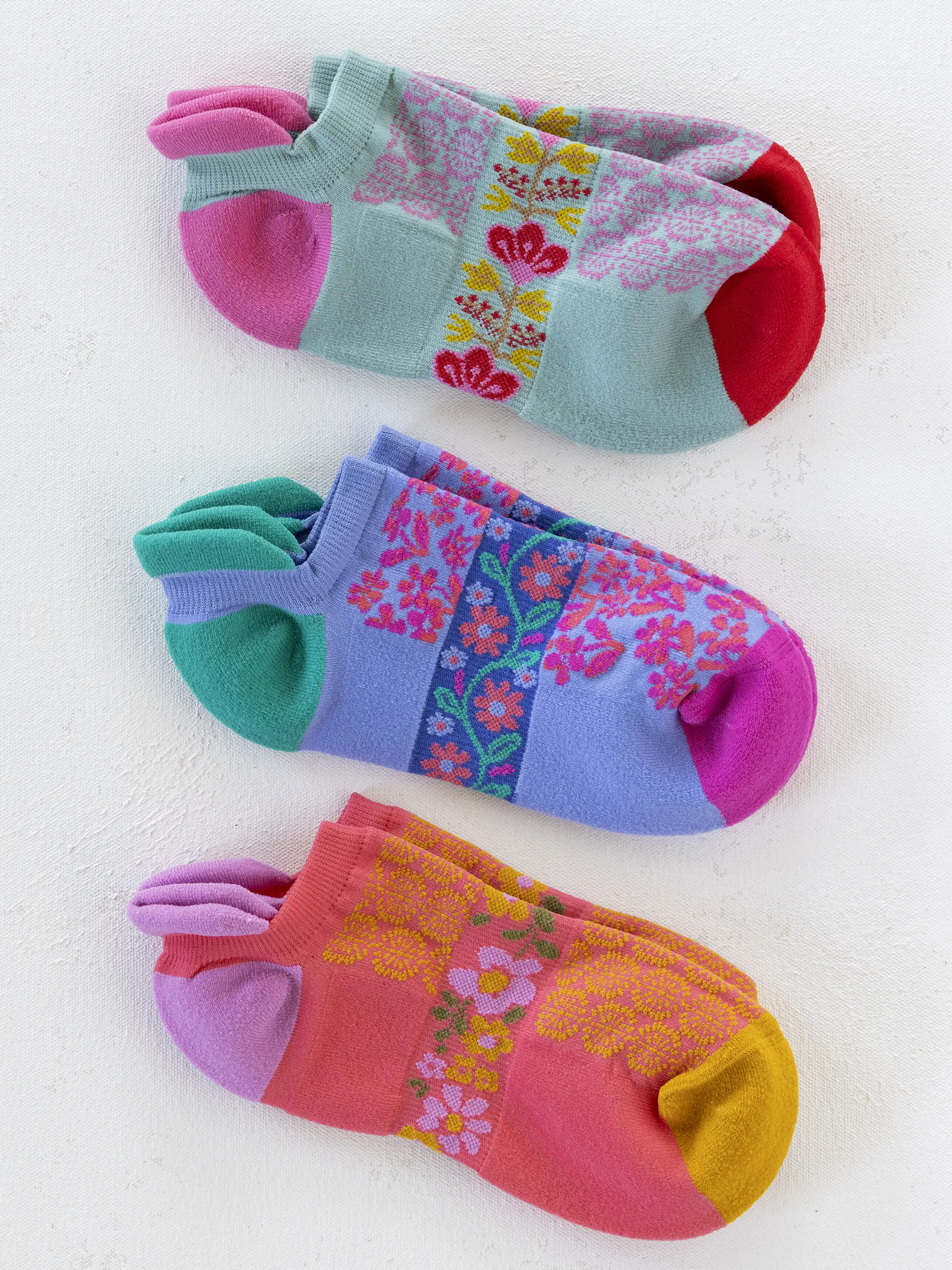 Favorite Fitness Socks, Set of 3 - Coral - Image 6