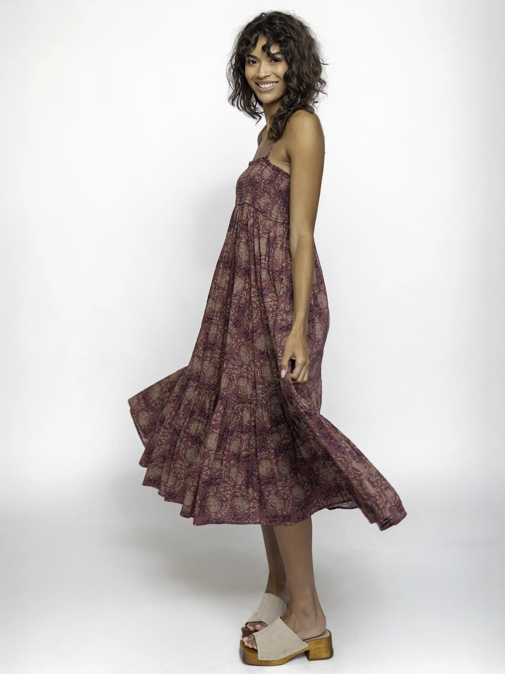 Flora Convertible Maxi Skirt - Mauve India Vines - Image 2