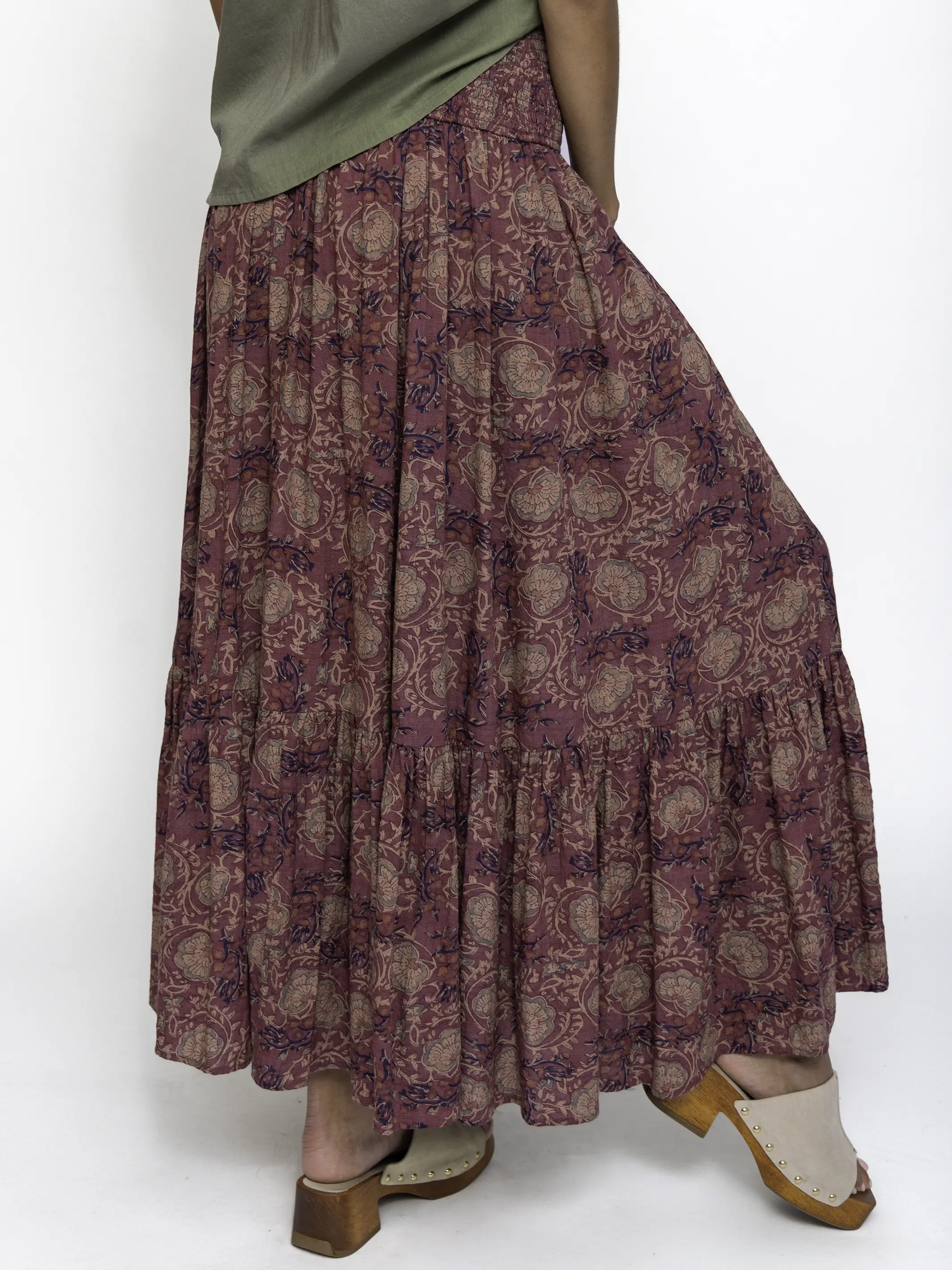 Flora Convertible Maxi Skirt - Mauve India Vines - Image 3