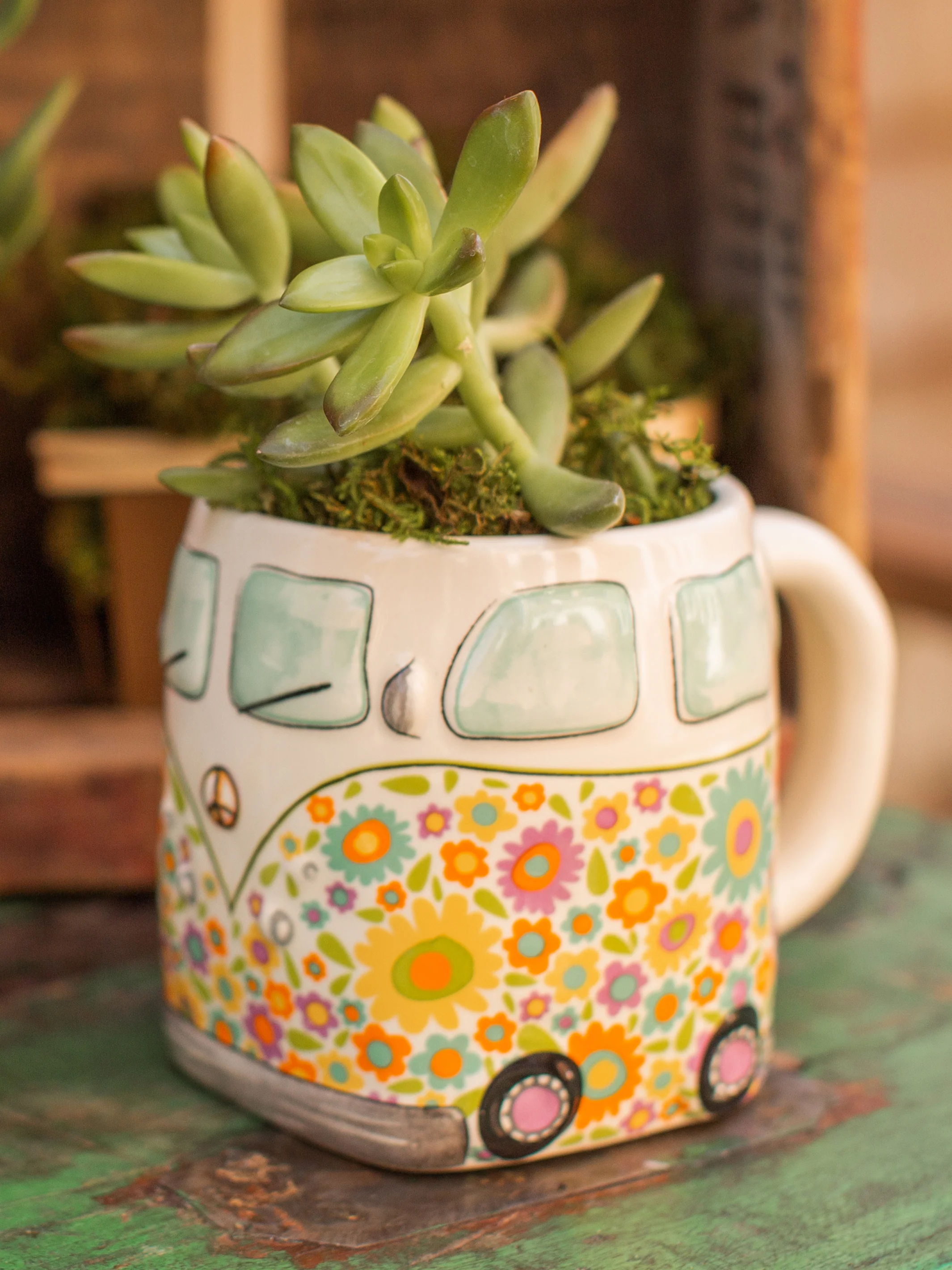 Folk Art Coffee Mug - Daisy The Van - Image 4