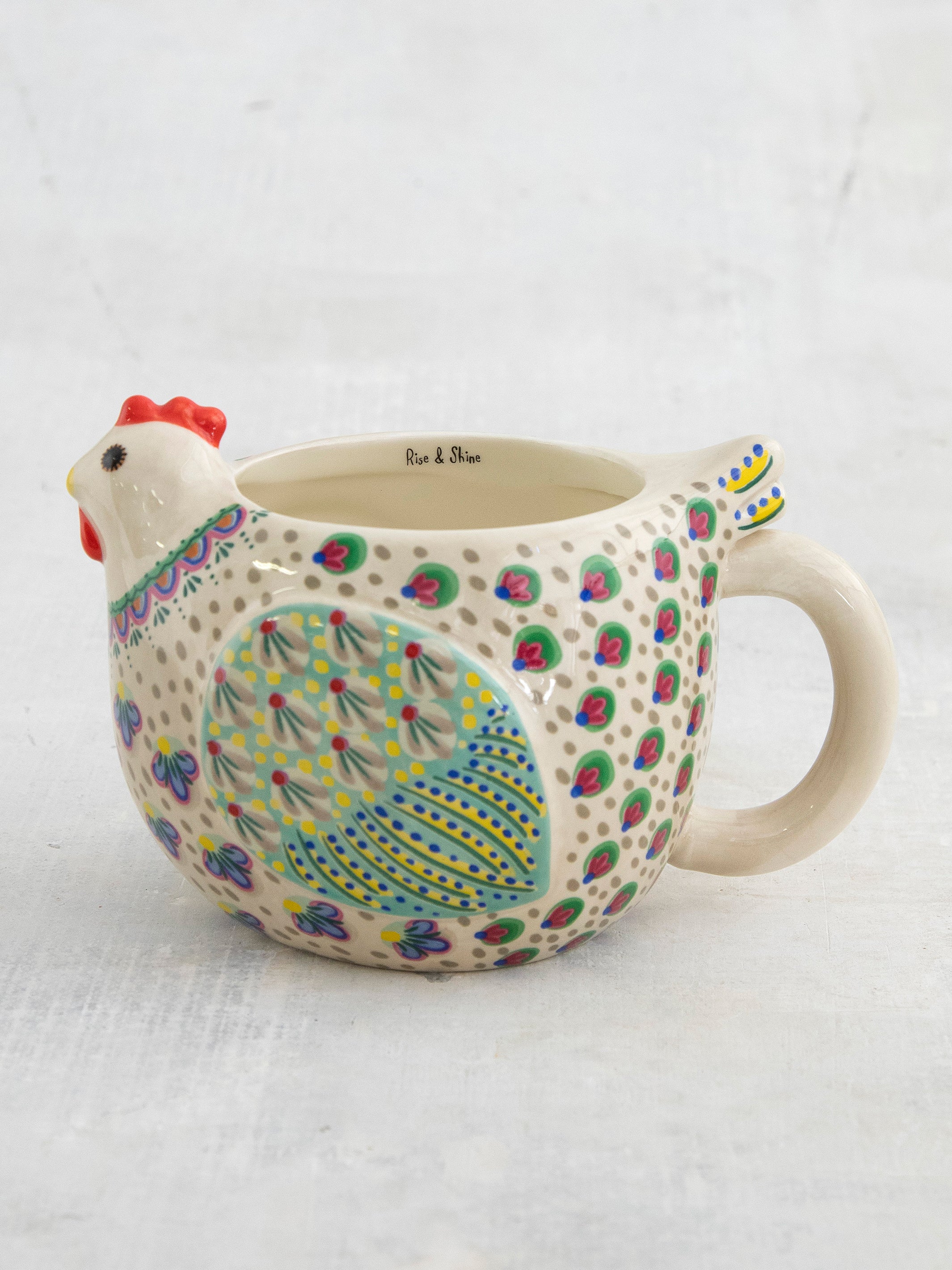 Folk Art Coffee Mug - Penny The Chicken - Image 2