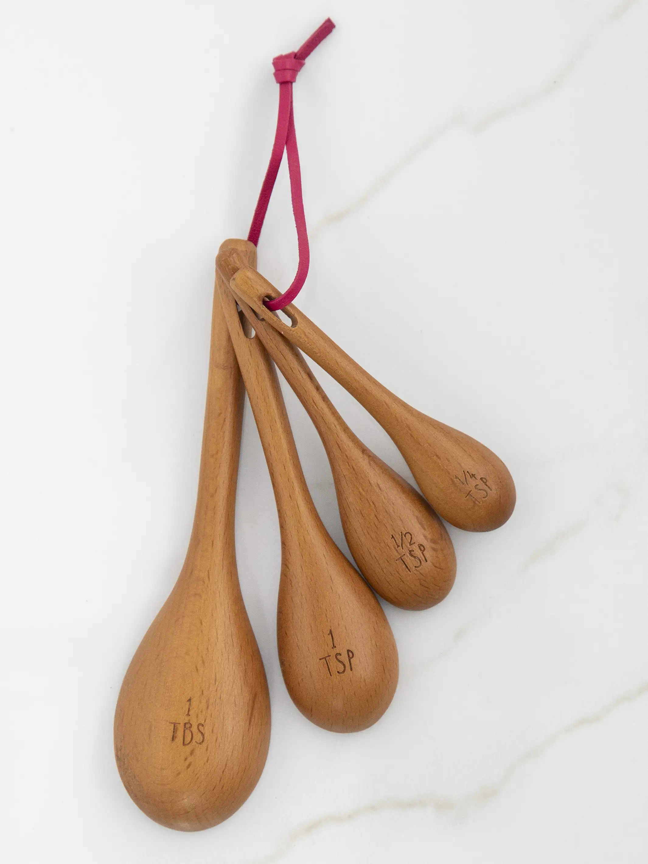Folk Flower Wooden Measuring Spoons, Set of 4 - Image 2