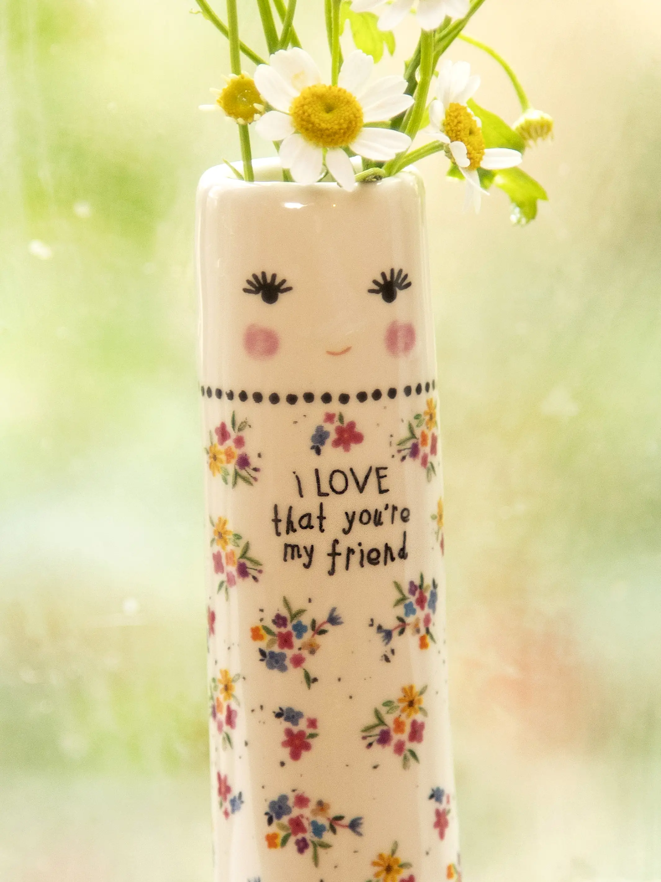 Folk Friend Bud Vase - Love That You're My Friend - Image 2