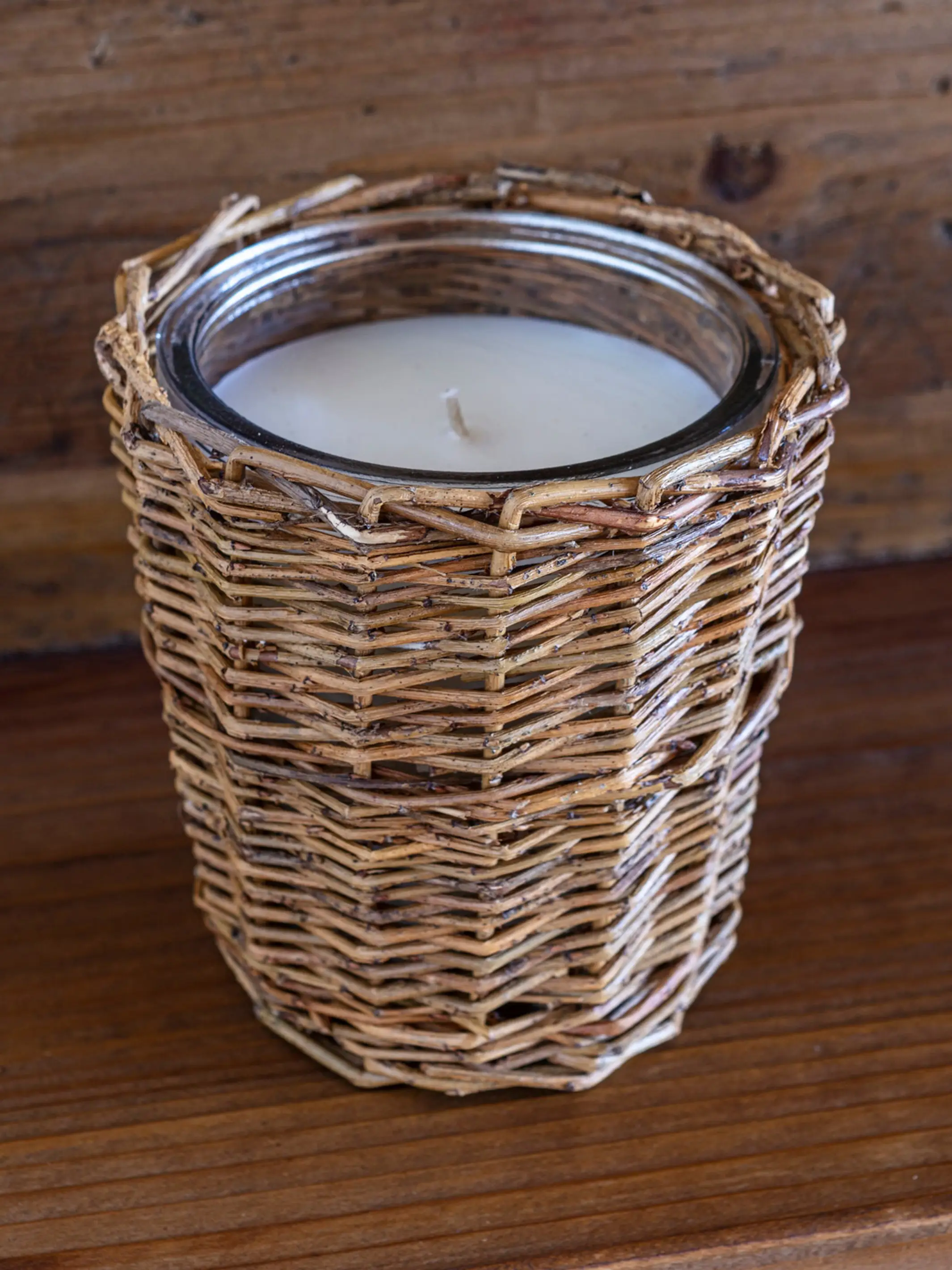 French Wicker Candle - Porch View Home - Image 2