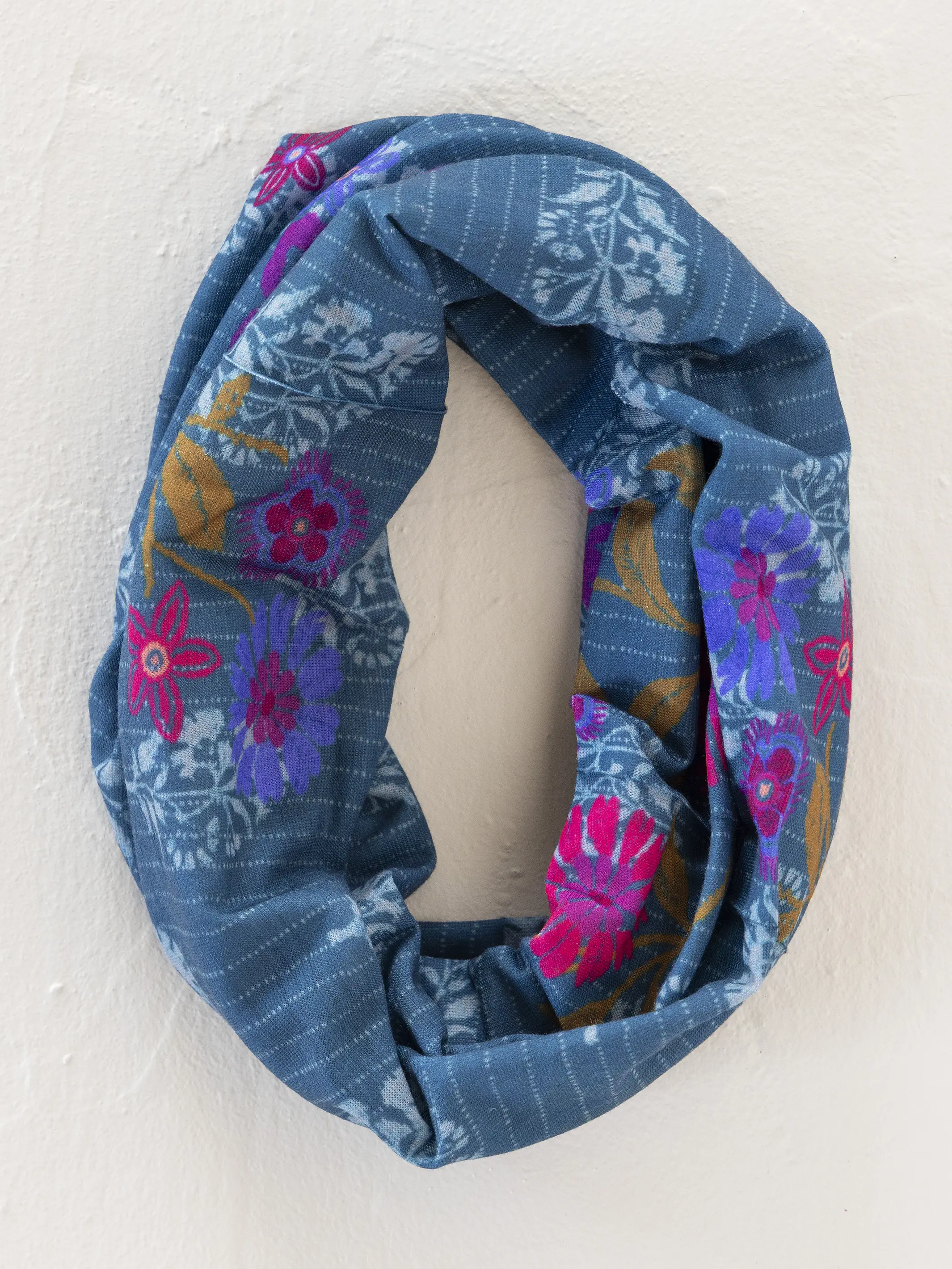 Full Boho Bandeau® Headband - Block Stamp Indigo - Image 4