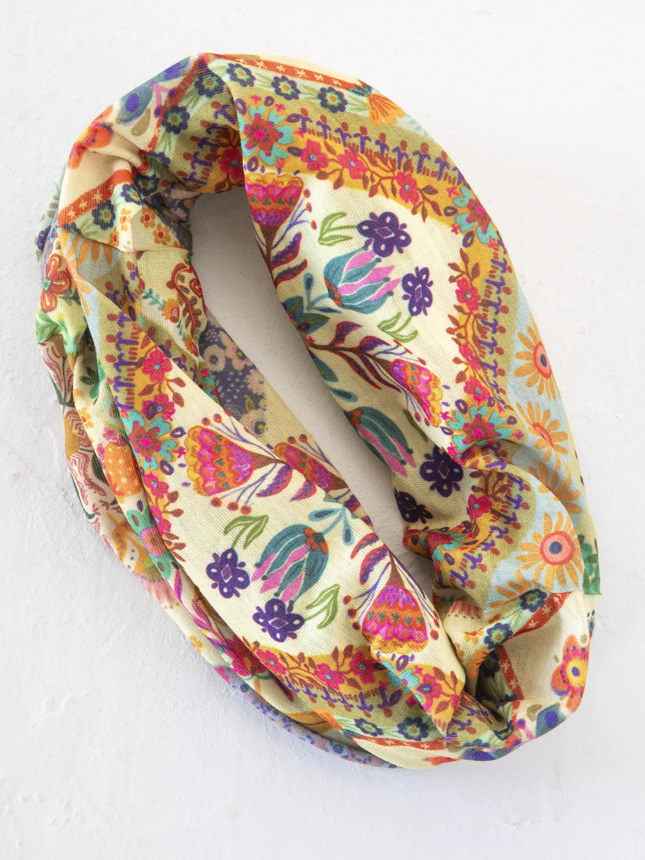 Full Boho Bandeau® Headband - Mandala Folk Patchwork - Image 4