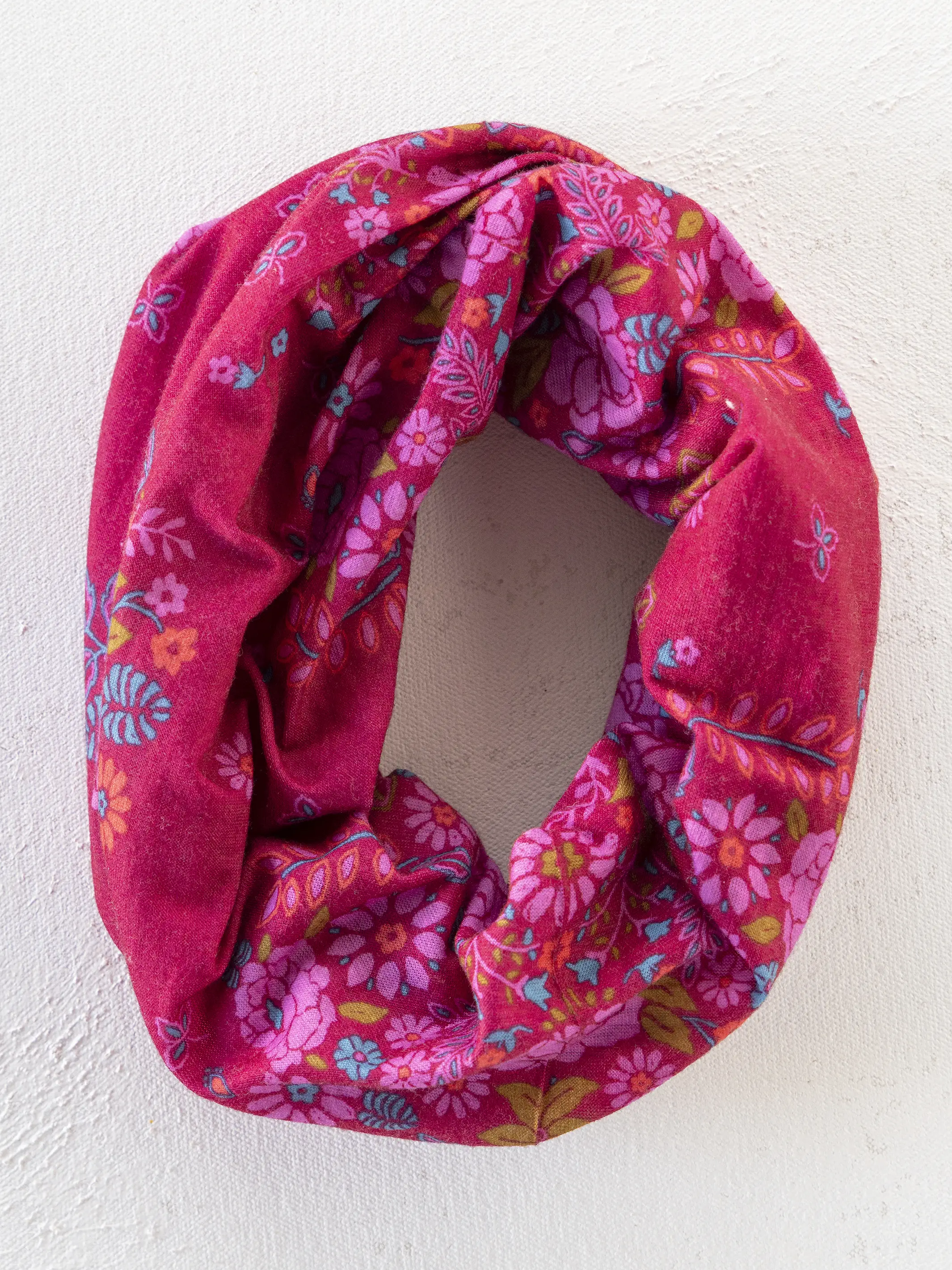 Full Boho Bandeau® Headband - Merlot Floral Bandana - Image 3