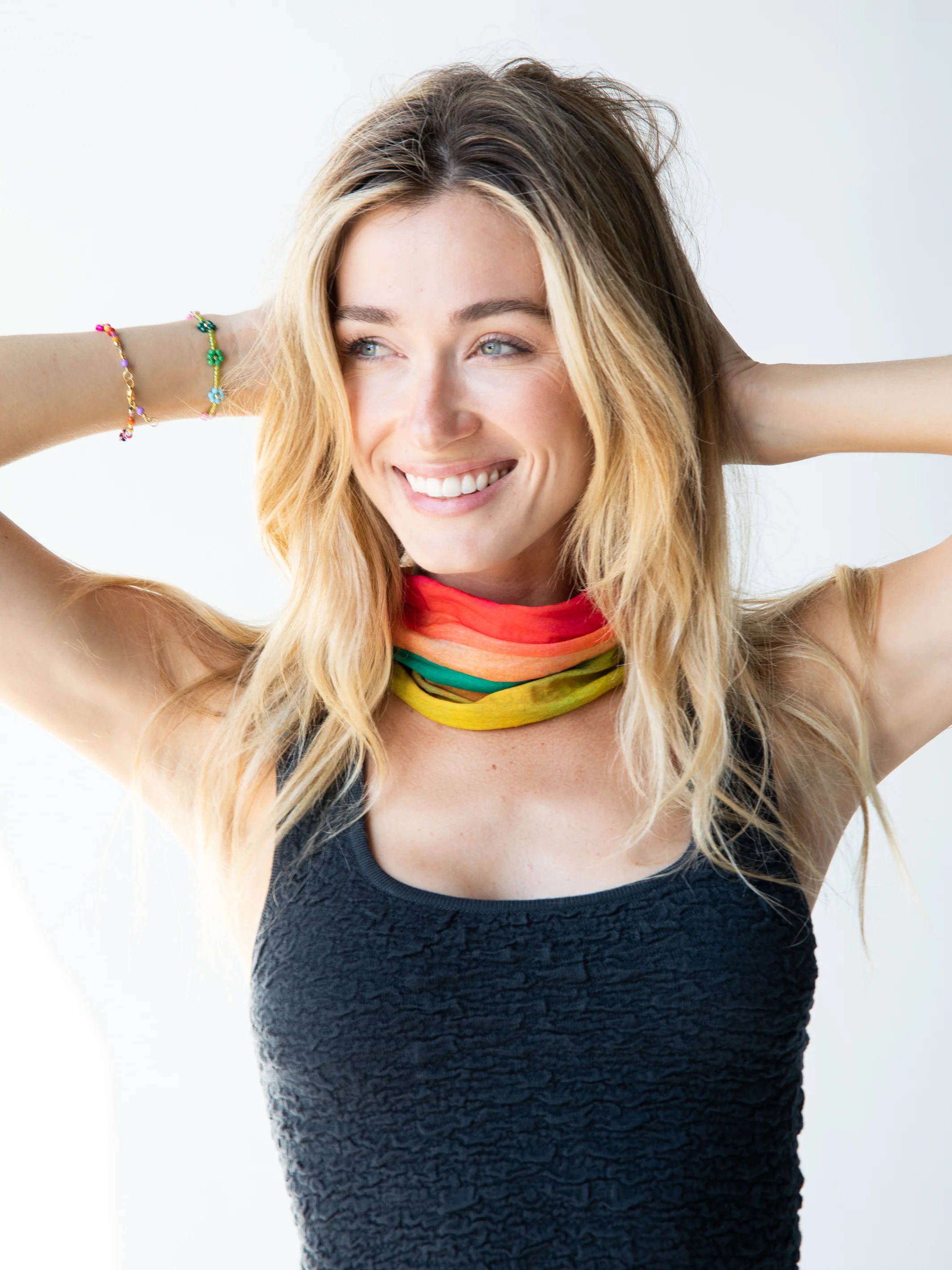 Full Boho Bandeau® Headband - Rainbow Ombre - Image 5