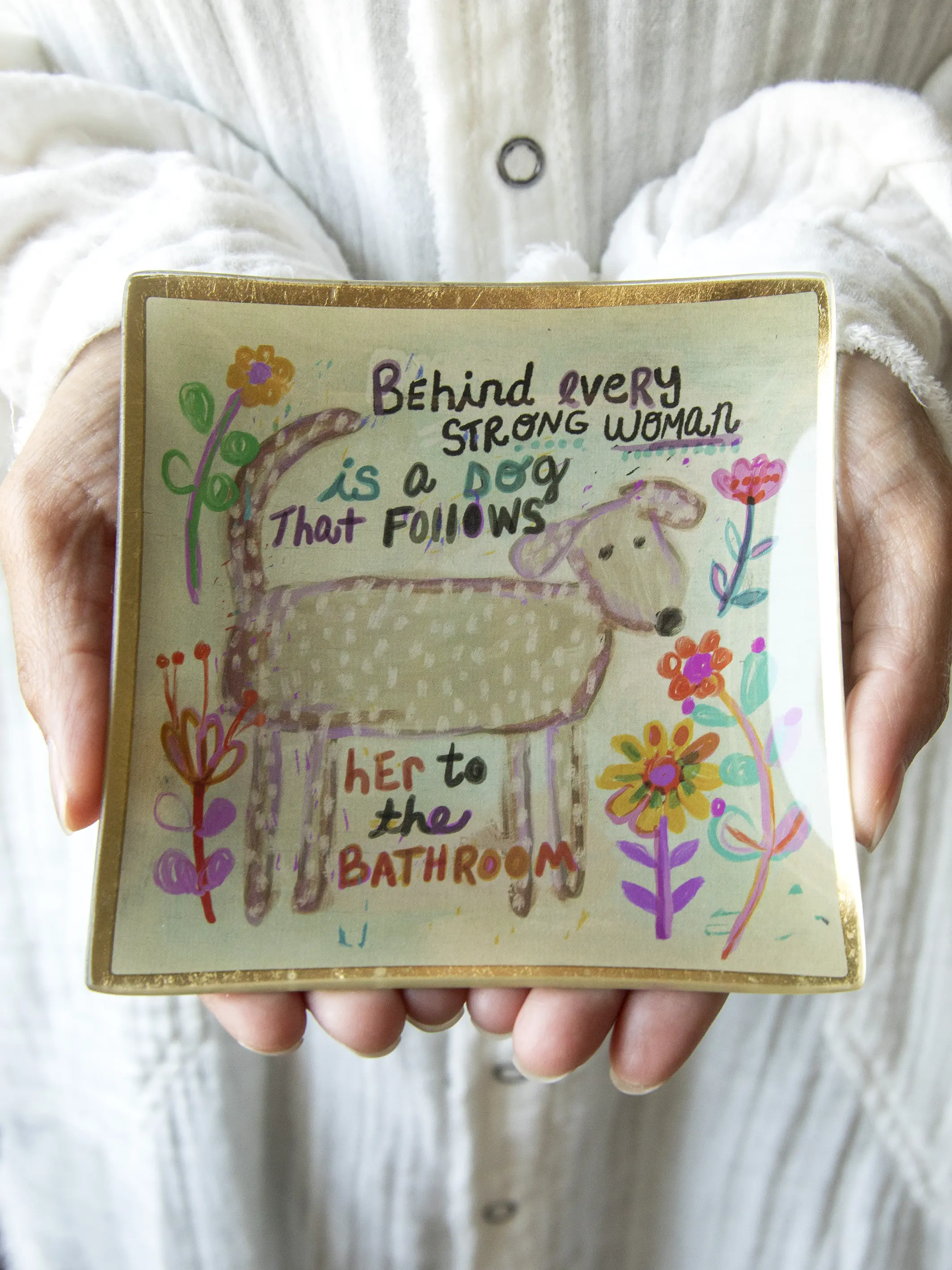 Glass Tray - Behind Every Strong Woman - Image 2
