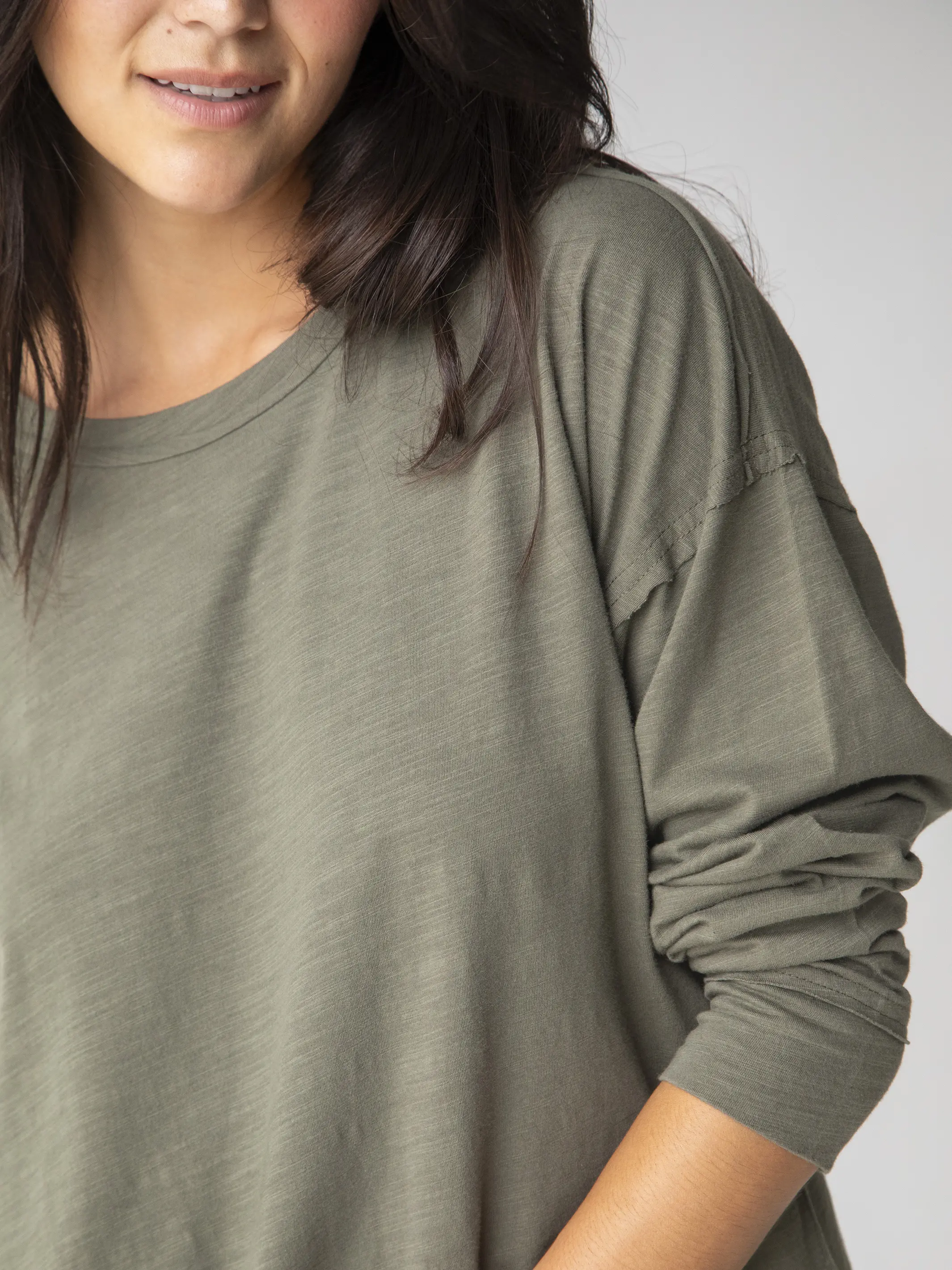 Hang Around Cotton Tunic - Dark Olive - Image 3