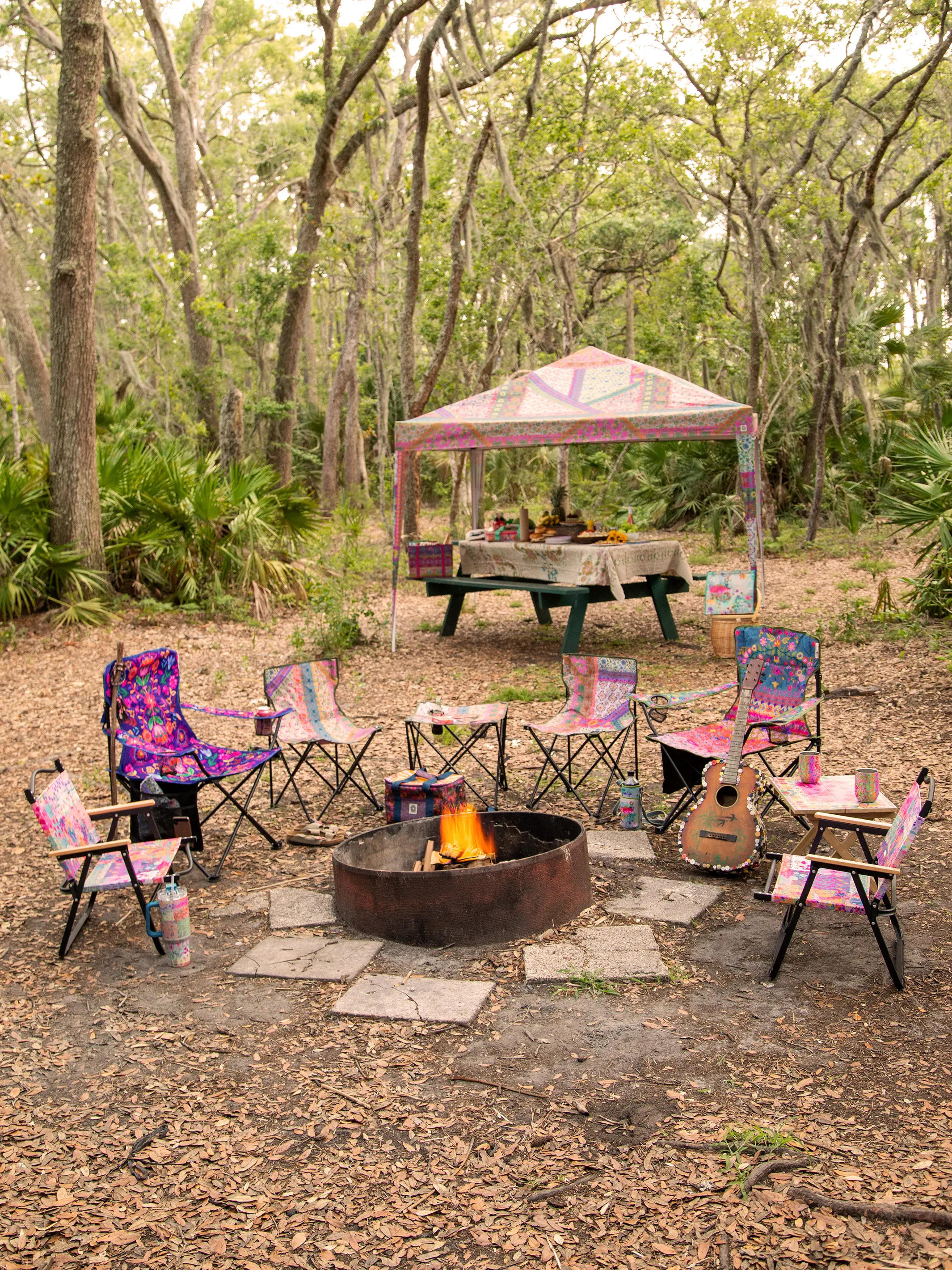 Happy Camp Chair - Folk Floral Border - Image 5