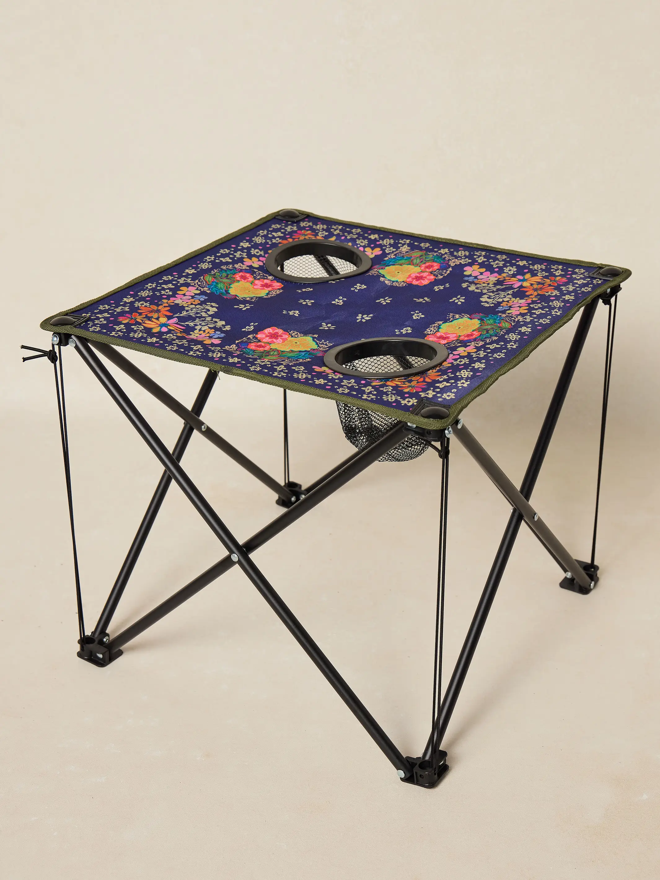 Happy Camp Table - Indigo Floral - Image 4