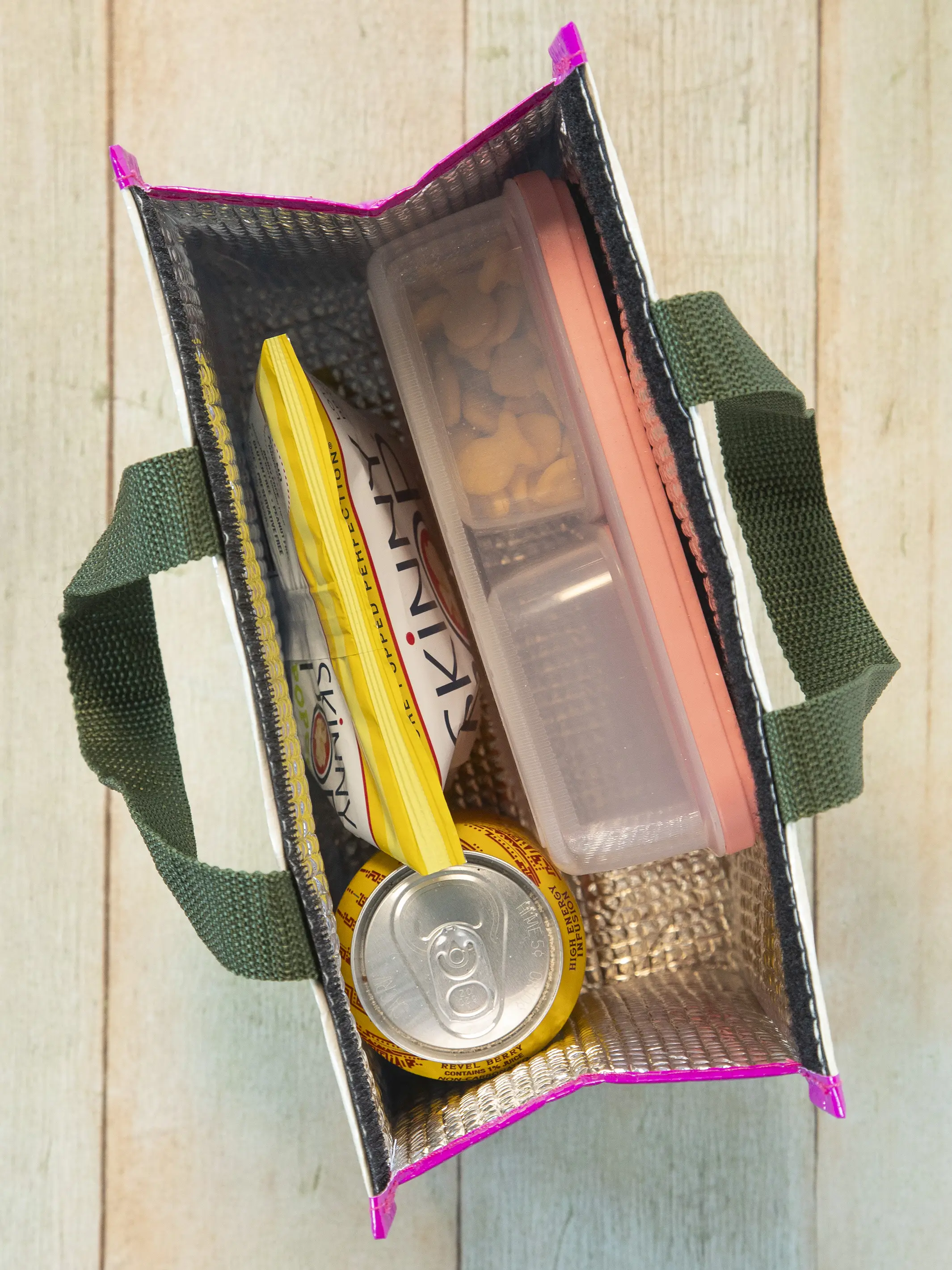 Insulated Lunch Bag - Cream Folk Flower - Image 2