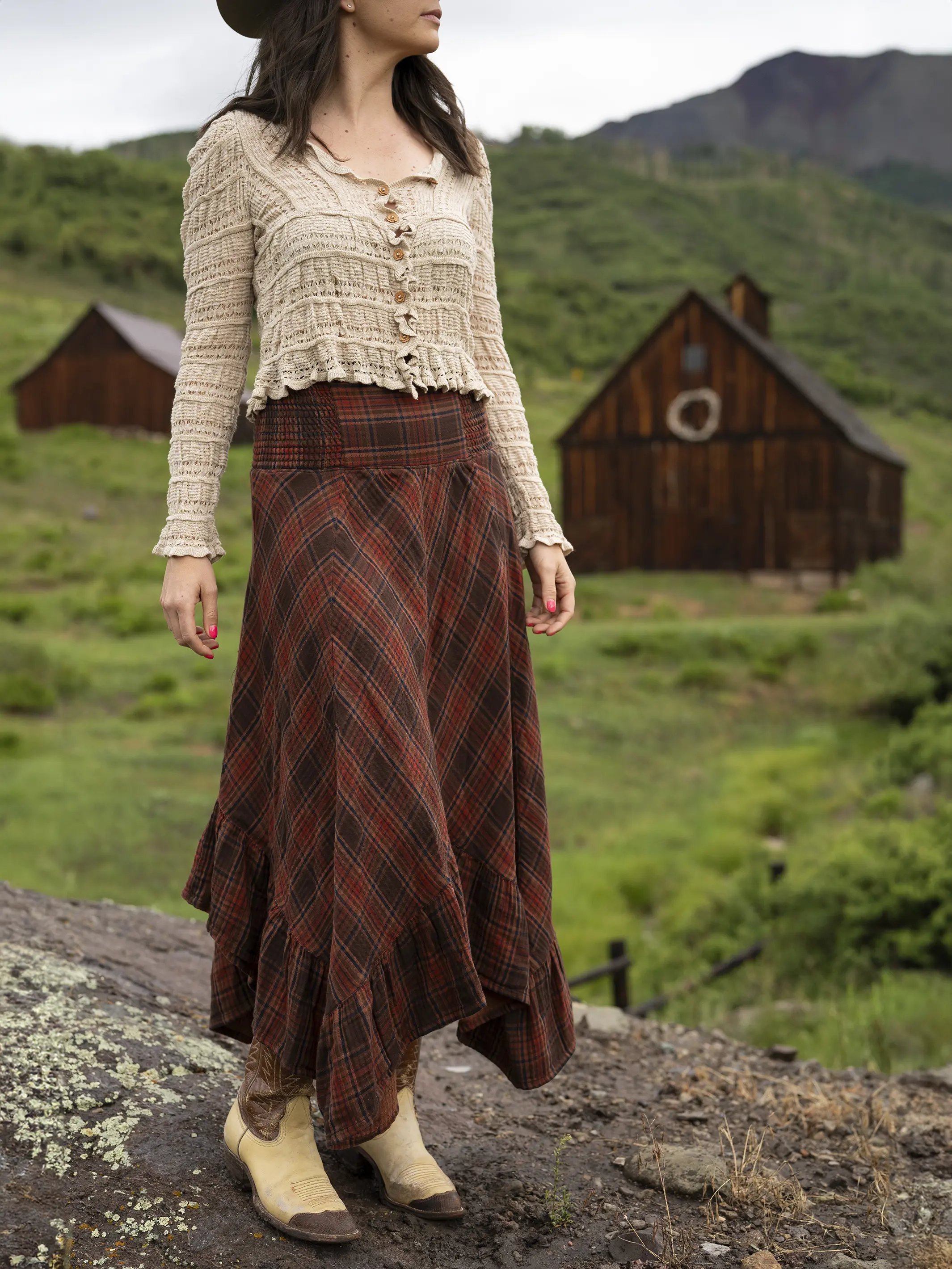 Juliet Ruffle Sweater Top - Cream - Image 2