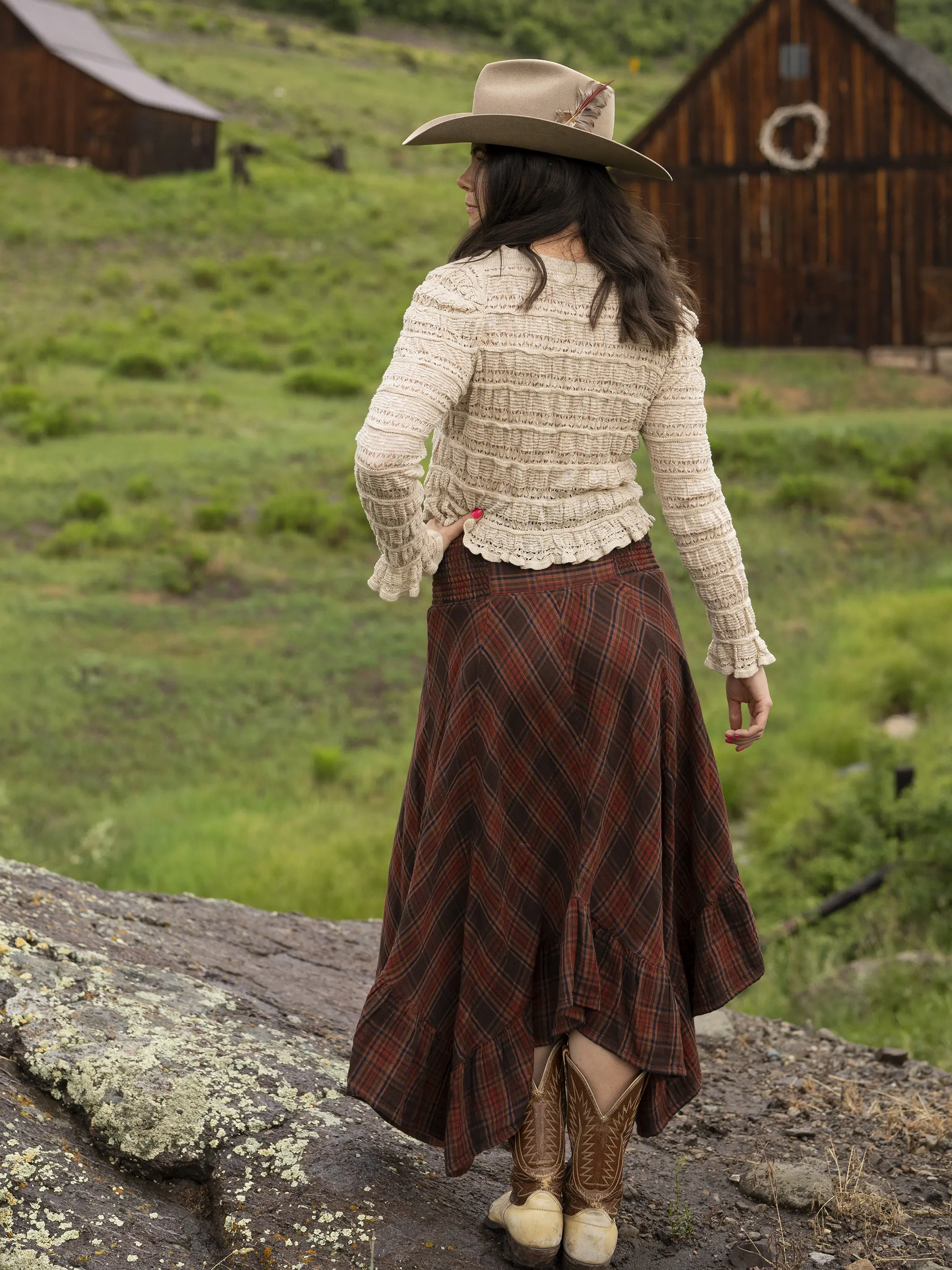 Juliet Ruffle Sweater Top - Cream - Image 4