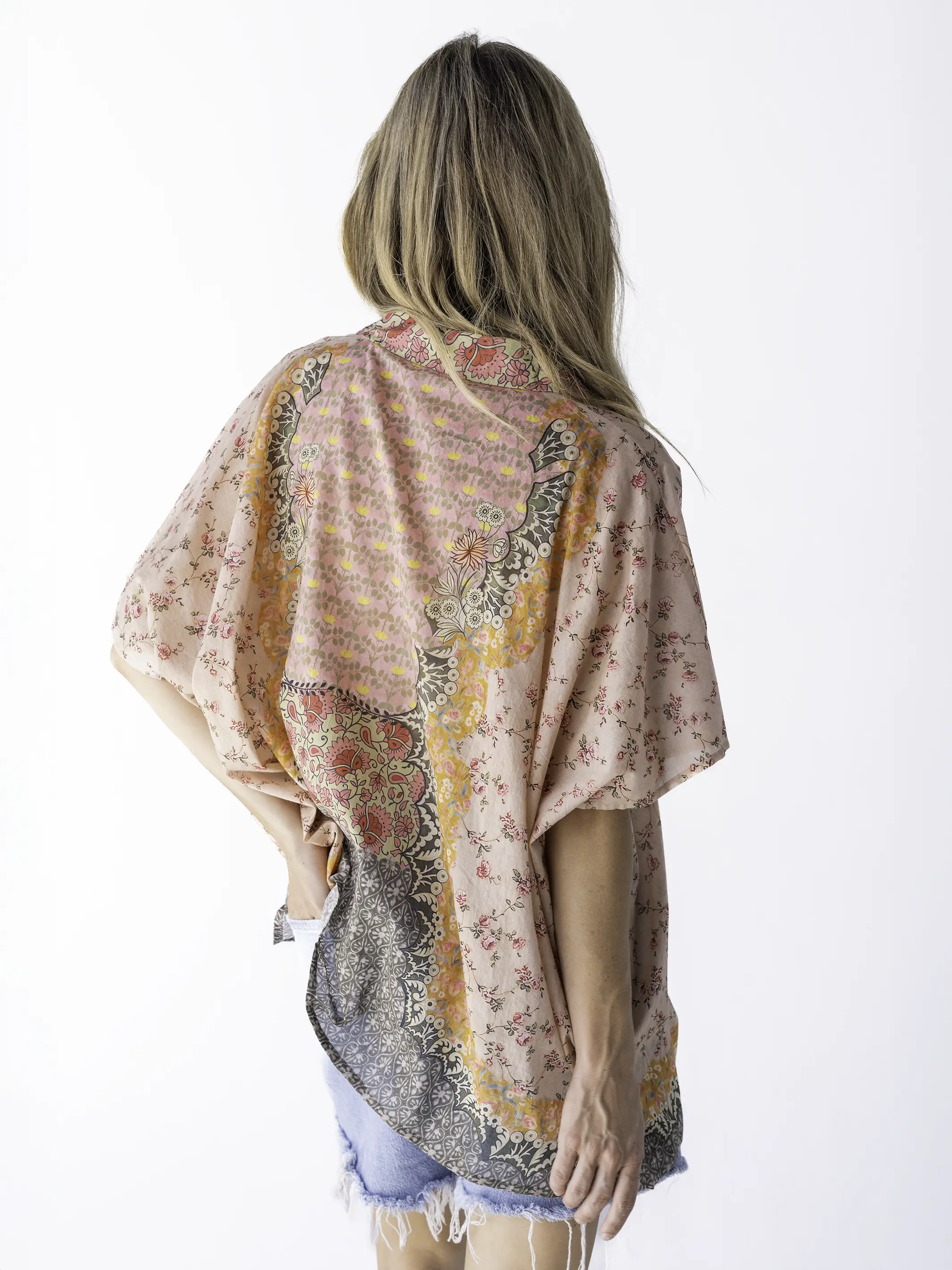 Kelly Oversized Cotton Button Down - Pink Frames - Image 2