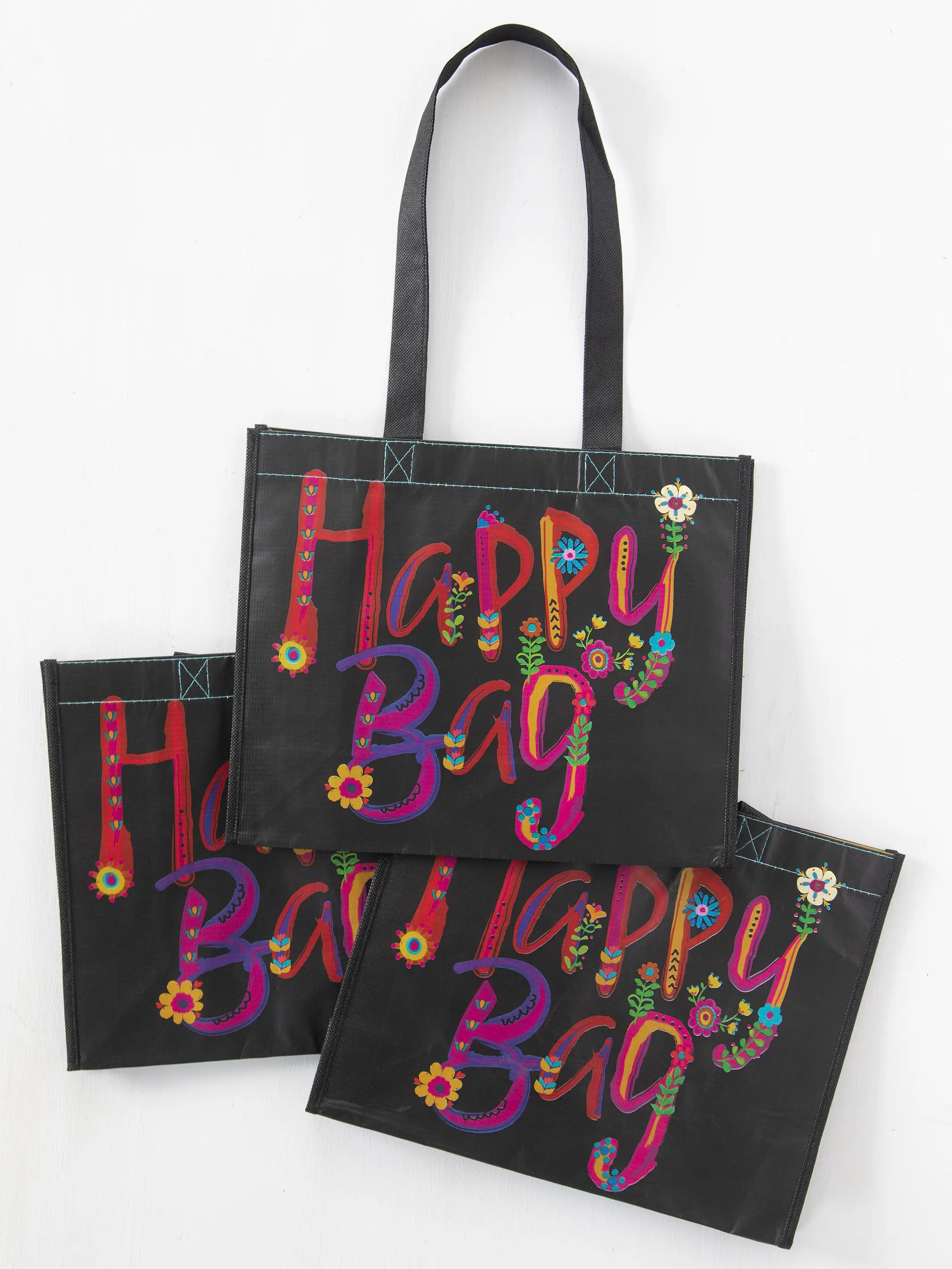 Large Happy Bag, Set of 3 - Charcoal Happy Bag - Image 2