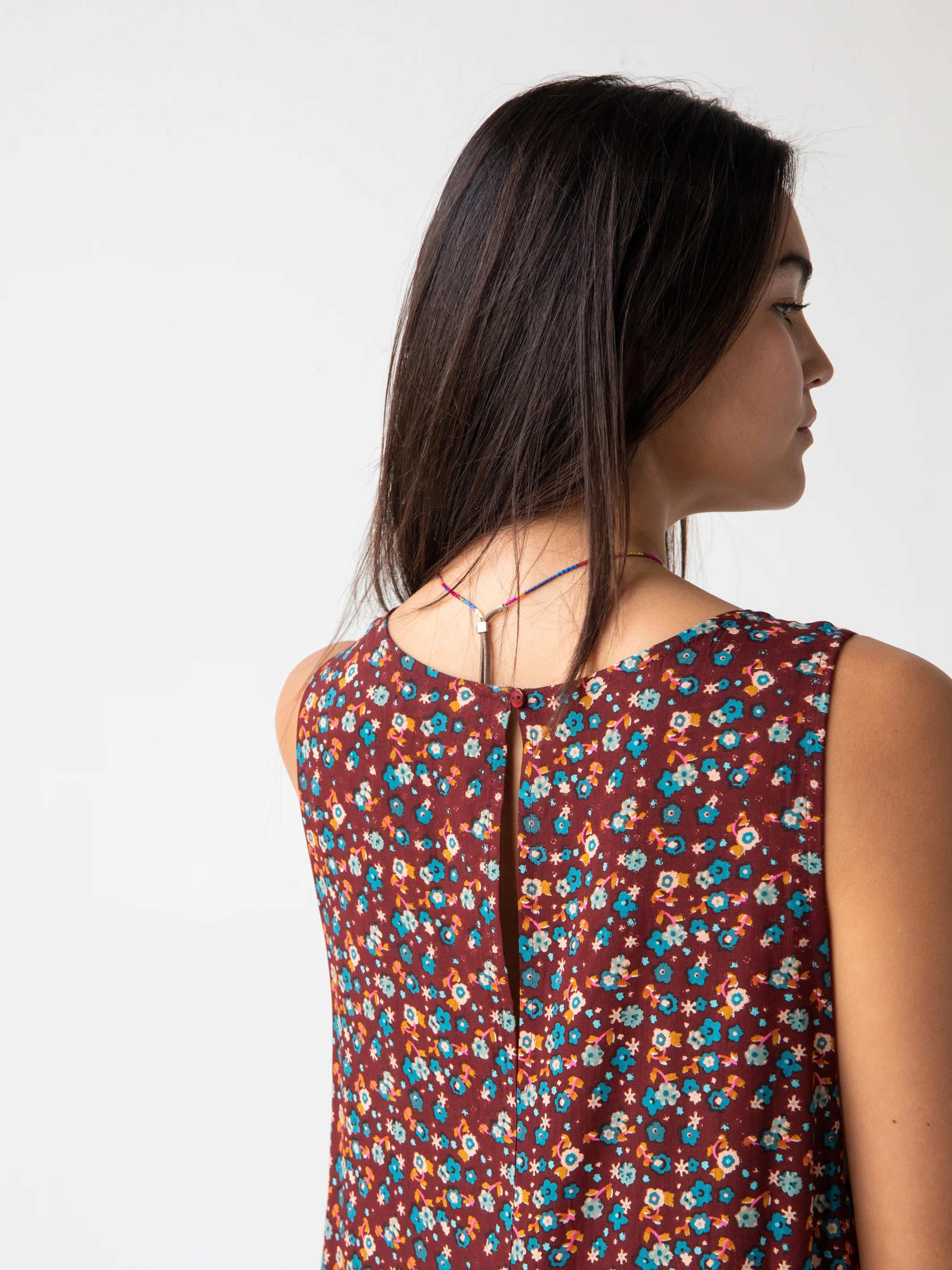 Let's Just Go Wide-Leg Jumpsuit - Tan Border Print - Image 5