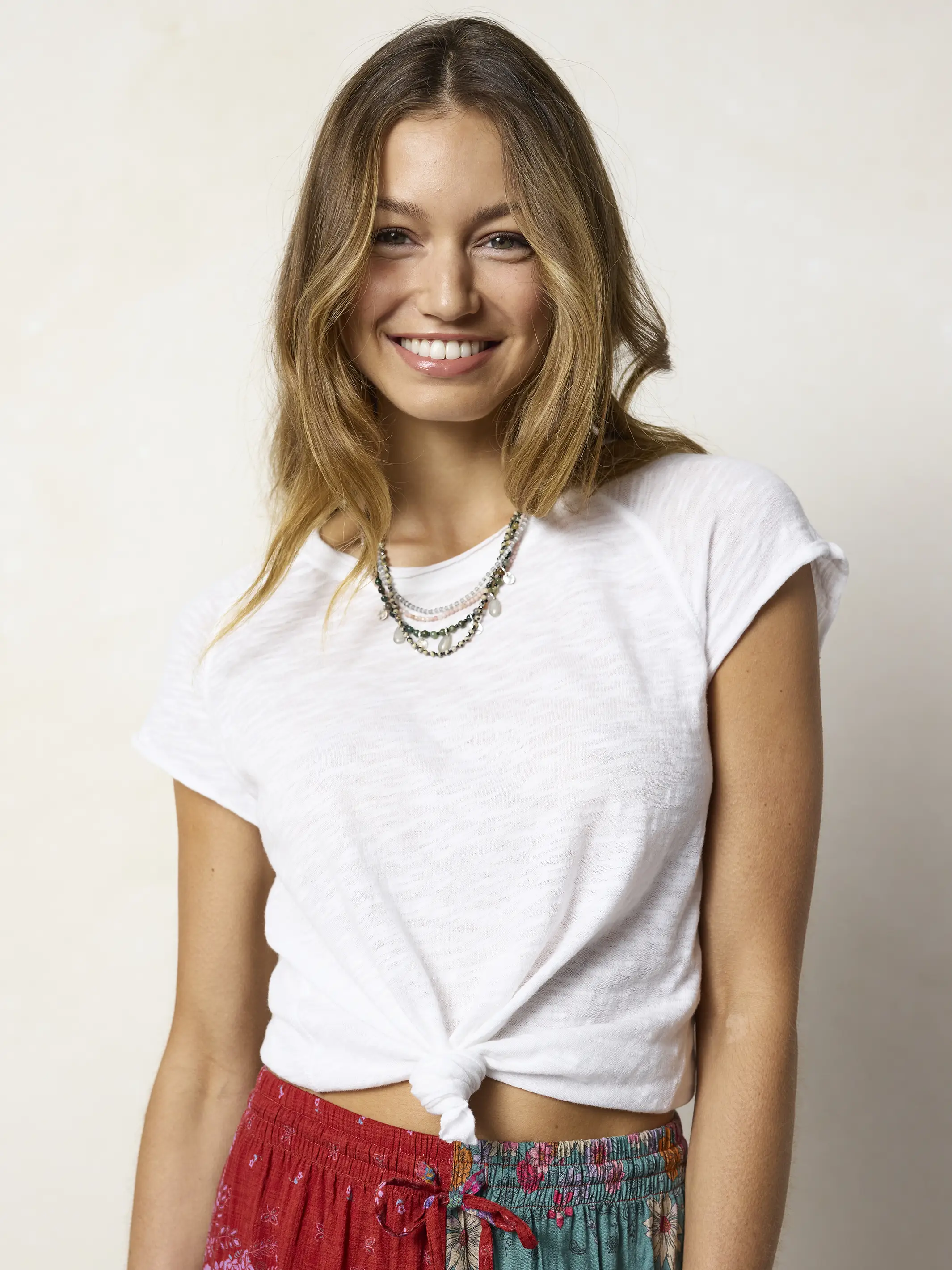Lily Cotton Short Sleeve Tee Shirt - White - Image 2