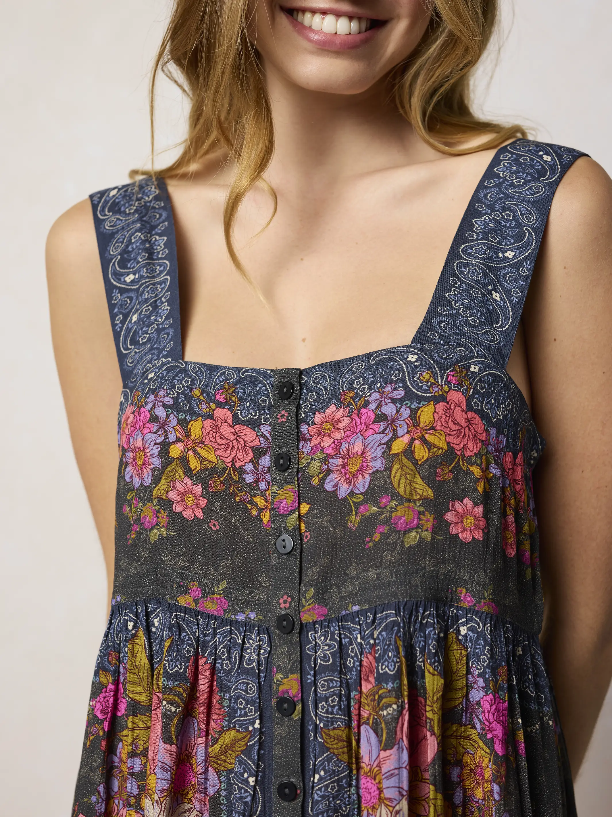Lucy Maxi Dress - English Garden Charcoal - Image 2