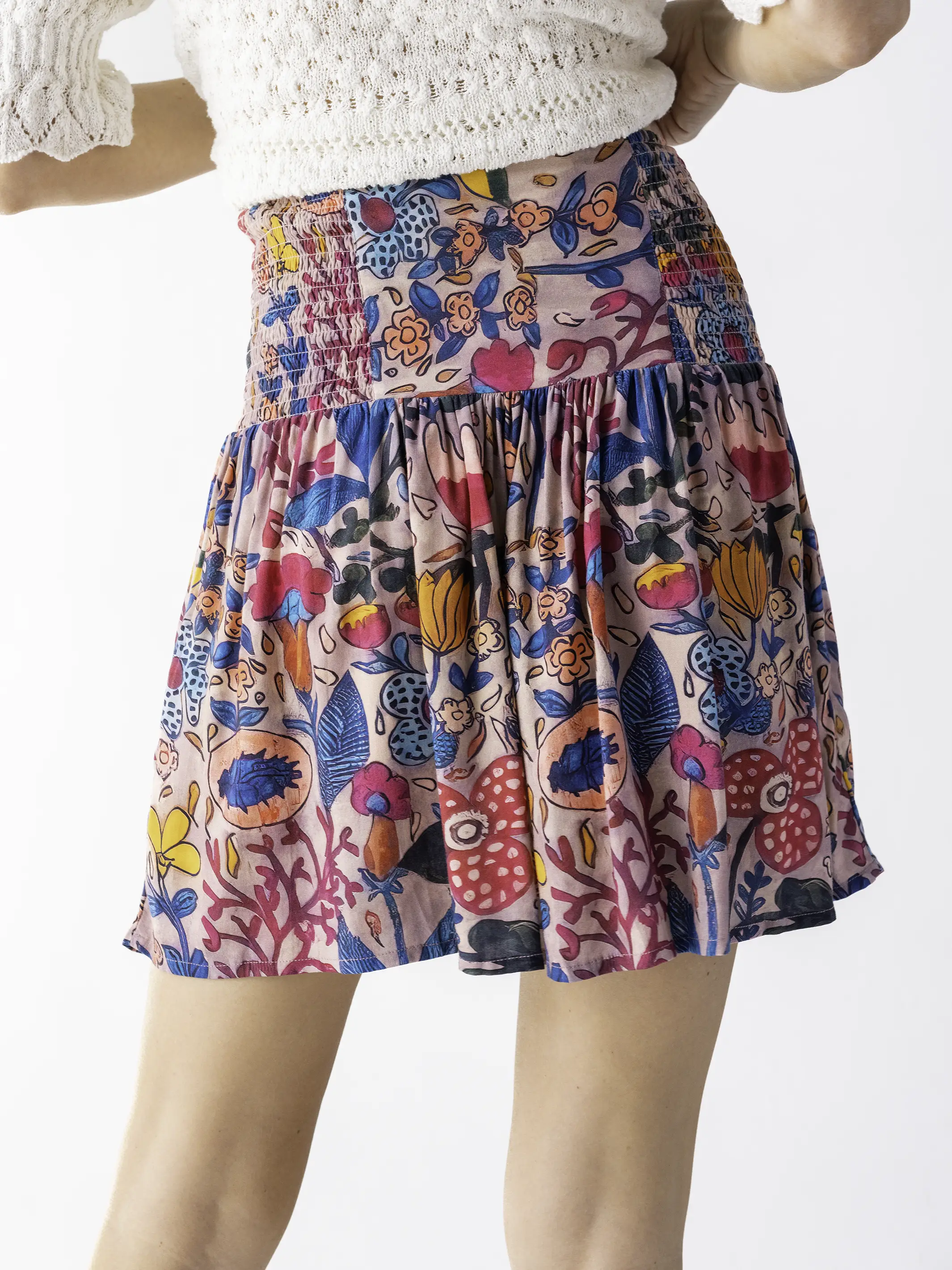 Malia Mini Skirt - Pink Flung Floral - Image 3