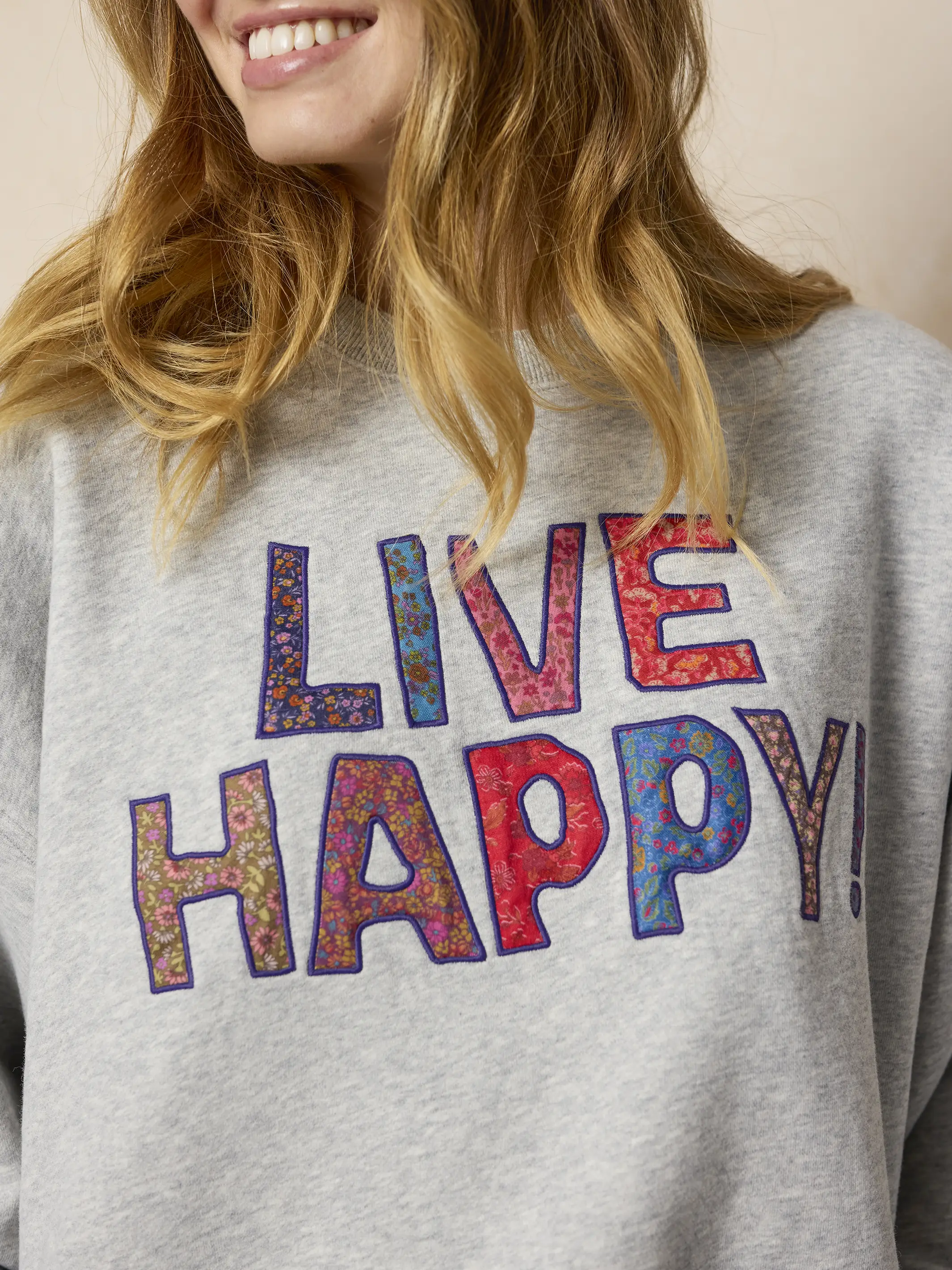 Marlowe Applique Sweatshirt - Live Happy - Image 2