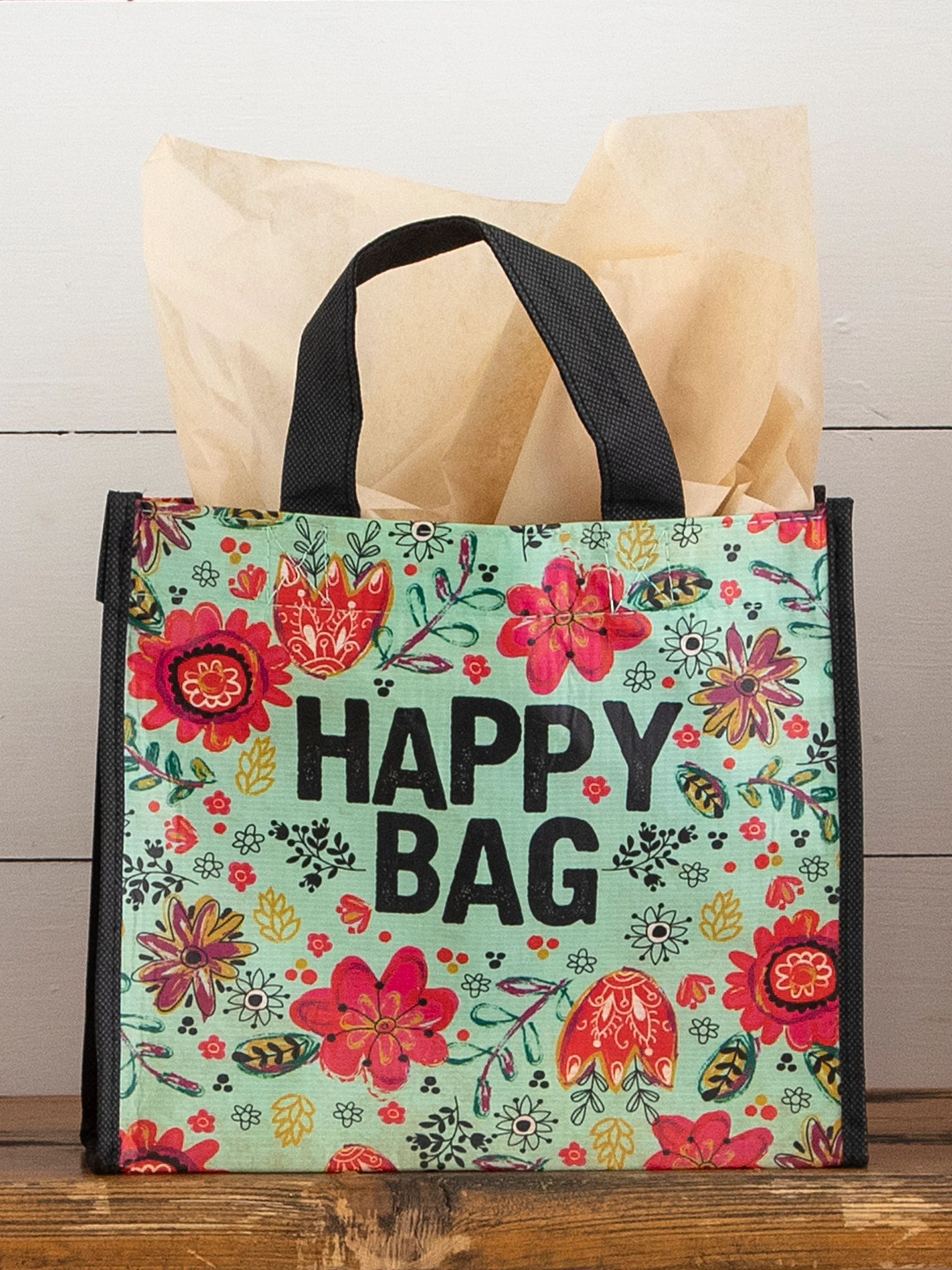 Medium Happy Bag, Single - Turquoise Red - Image 2