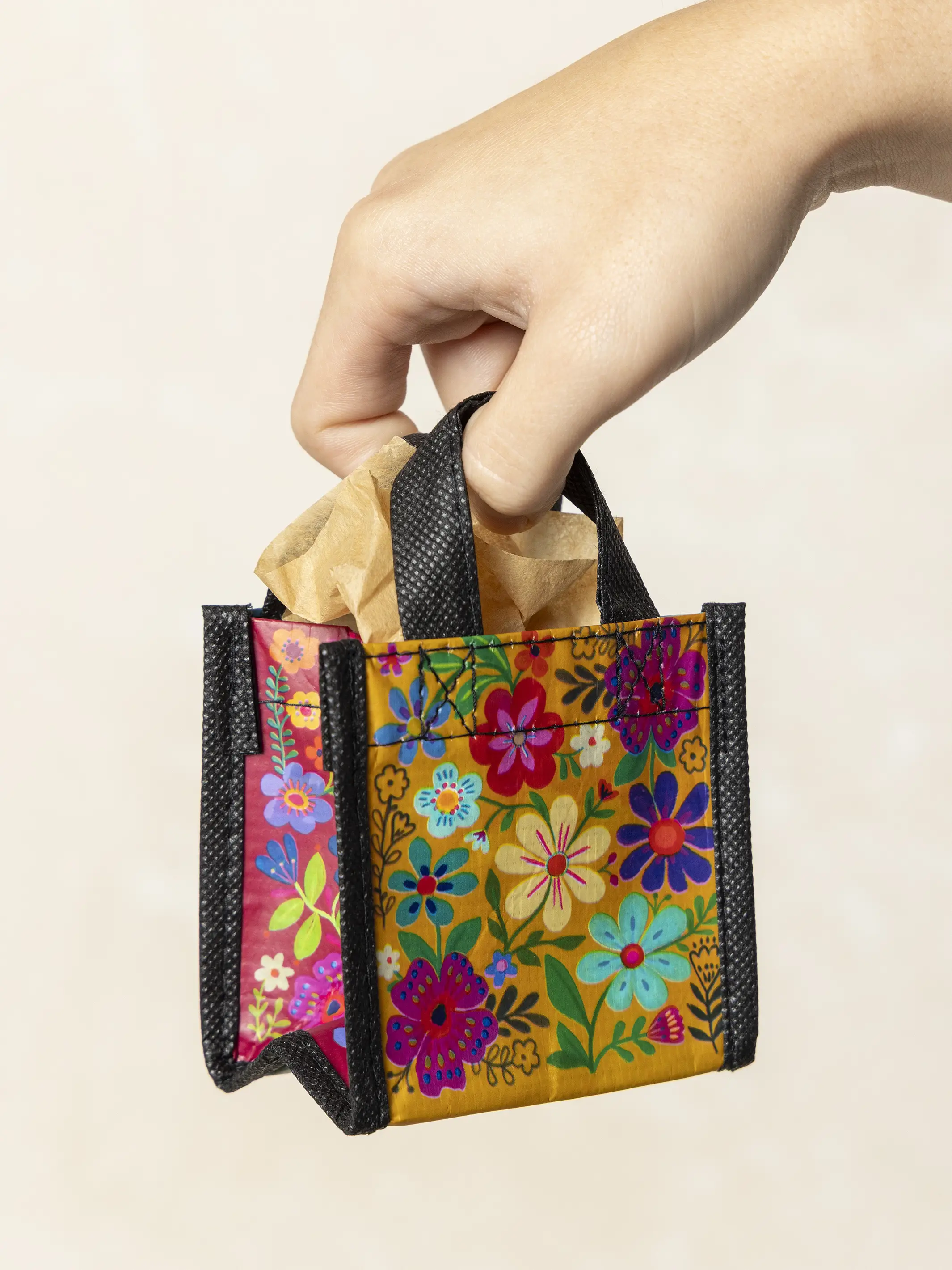 Mini Happy Bag, Set of 5 - Rainbow Folk Flower - Image 3