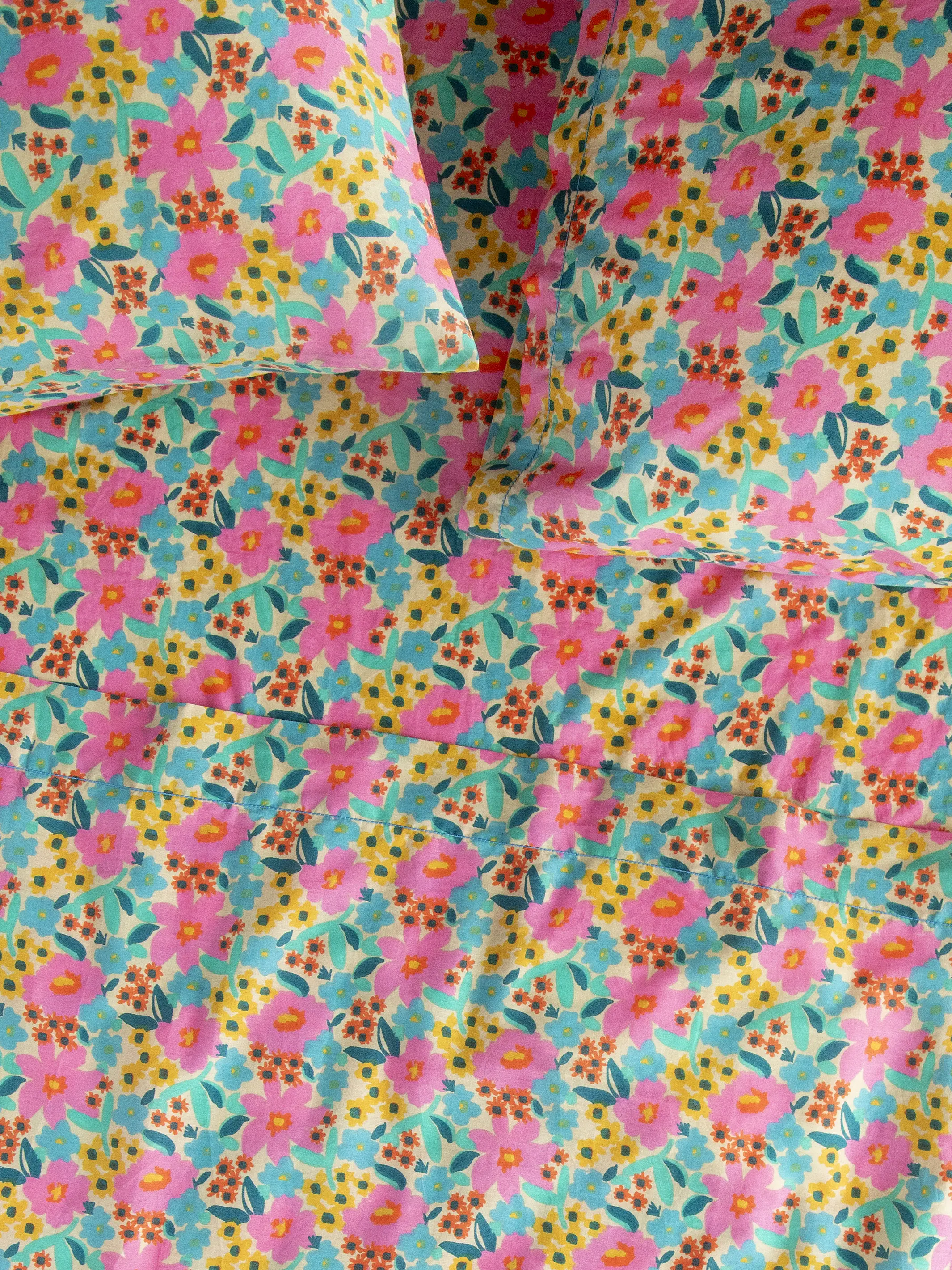 Mix & Match Cotton Fitted Sheet - Retro Calico - Image 3