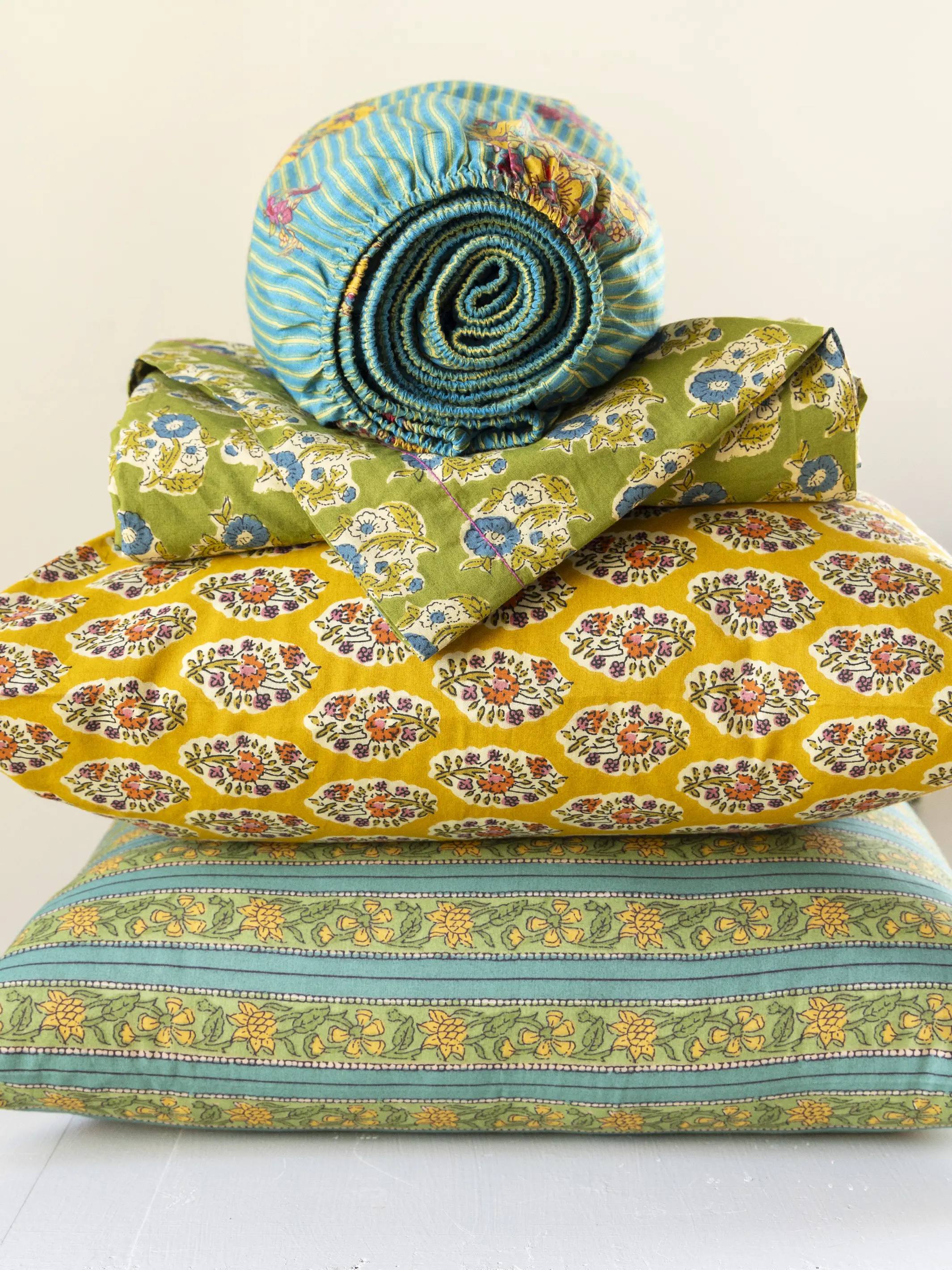 Mix & Match Cotton Flat Sheet - Jaipur Stripe - Image 5