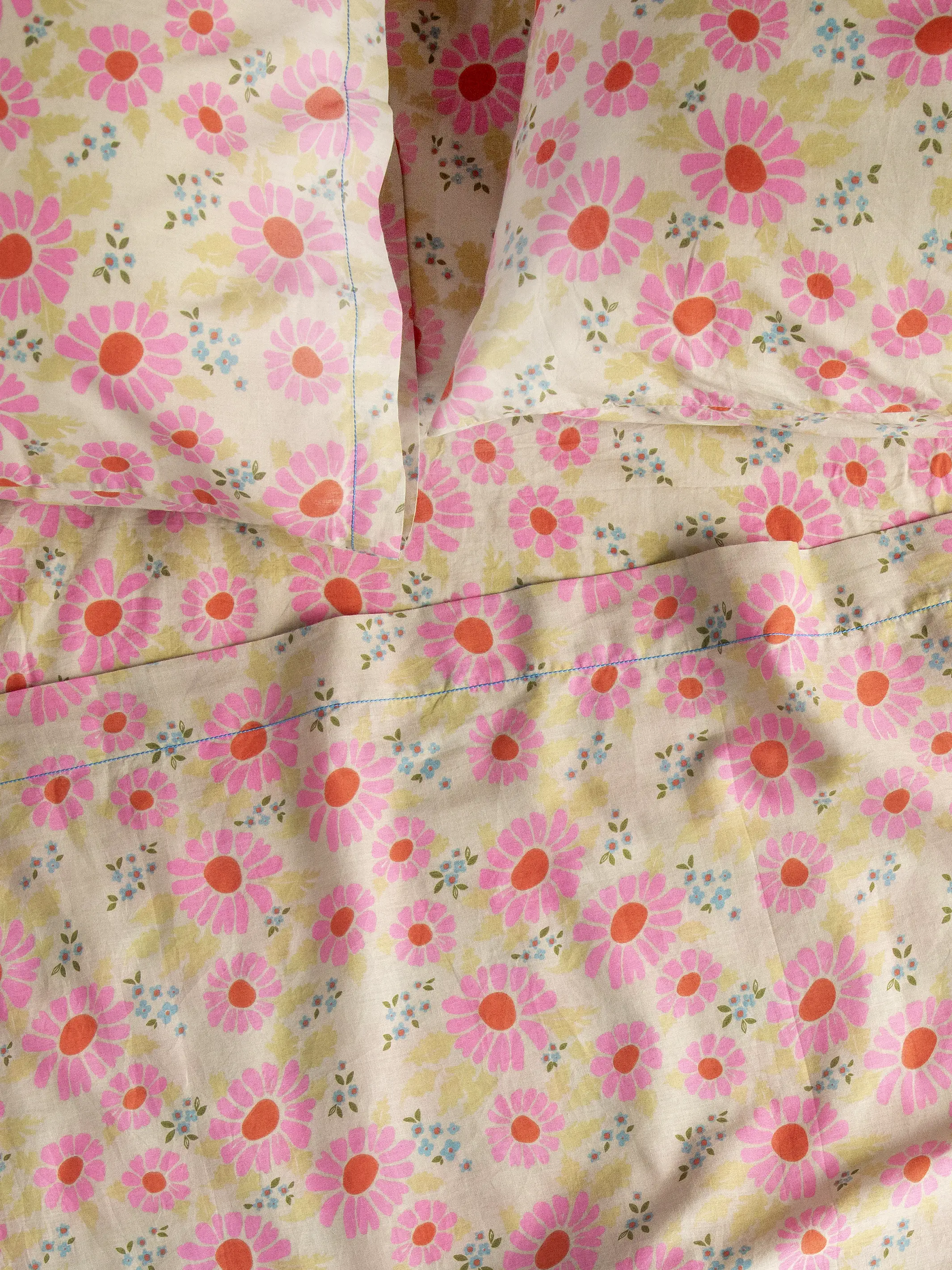 Mix & Match Cotton Flat Sheet - Vintage Zinnia - Image 5