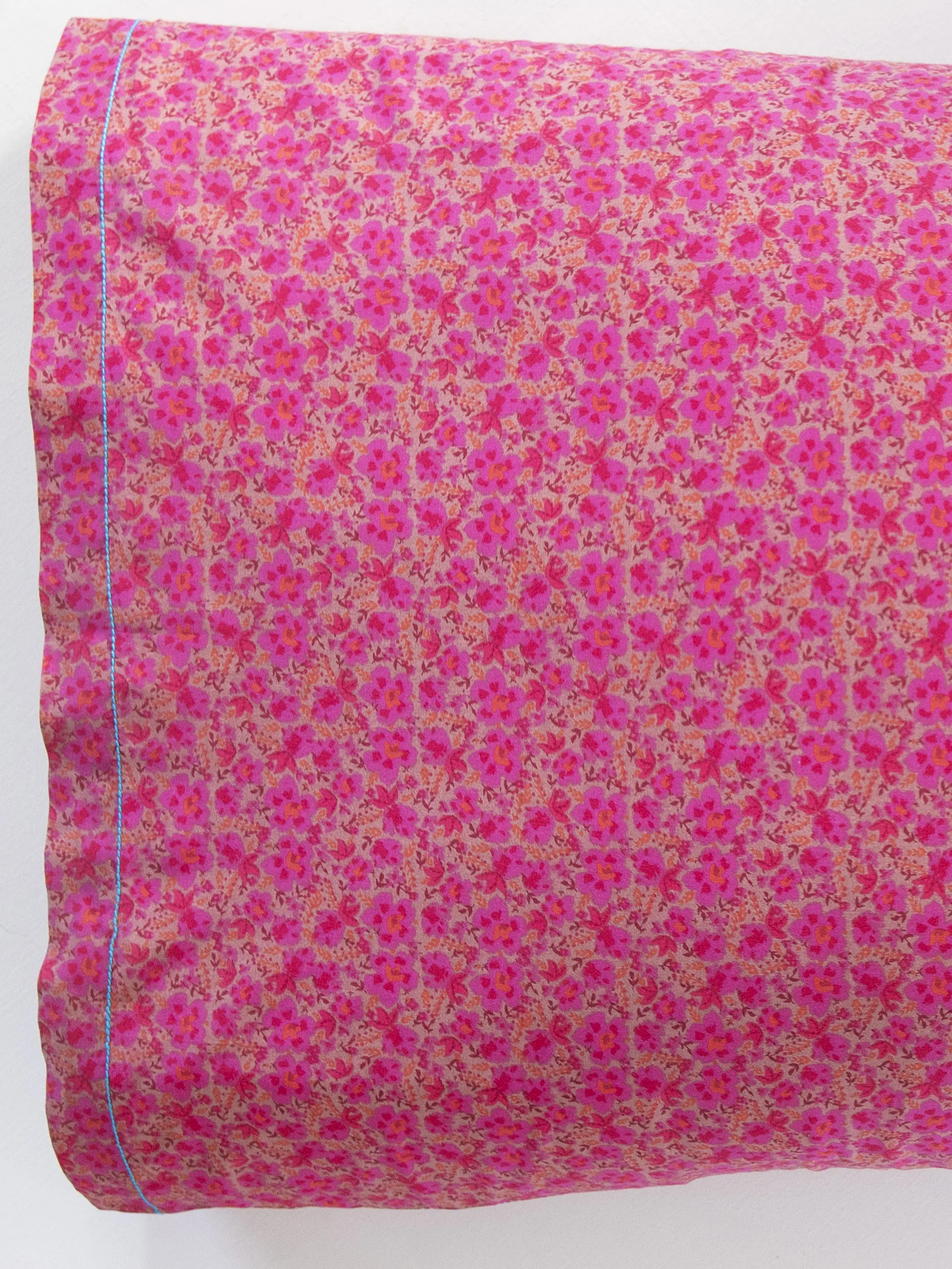 Mix & Match Cotton Pillowcase, Single - Pink Marlow - Image 3