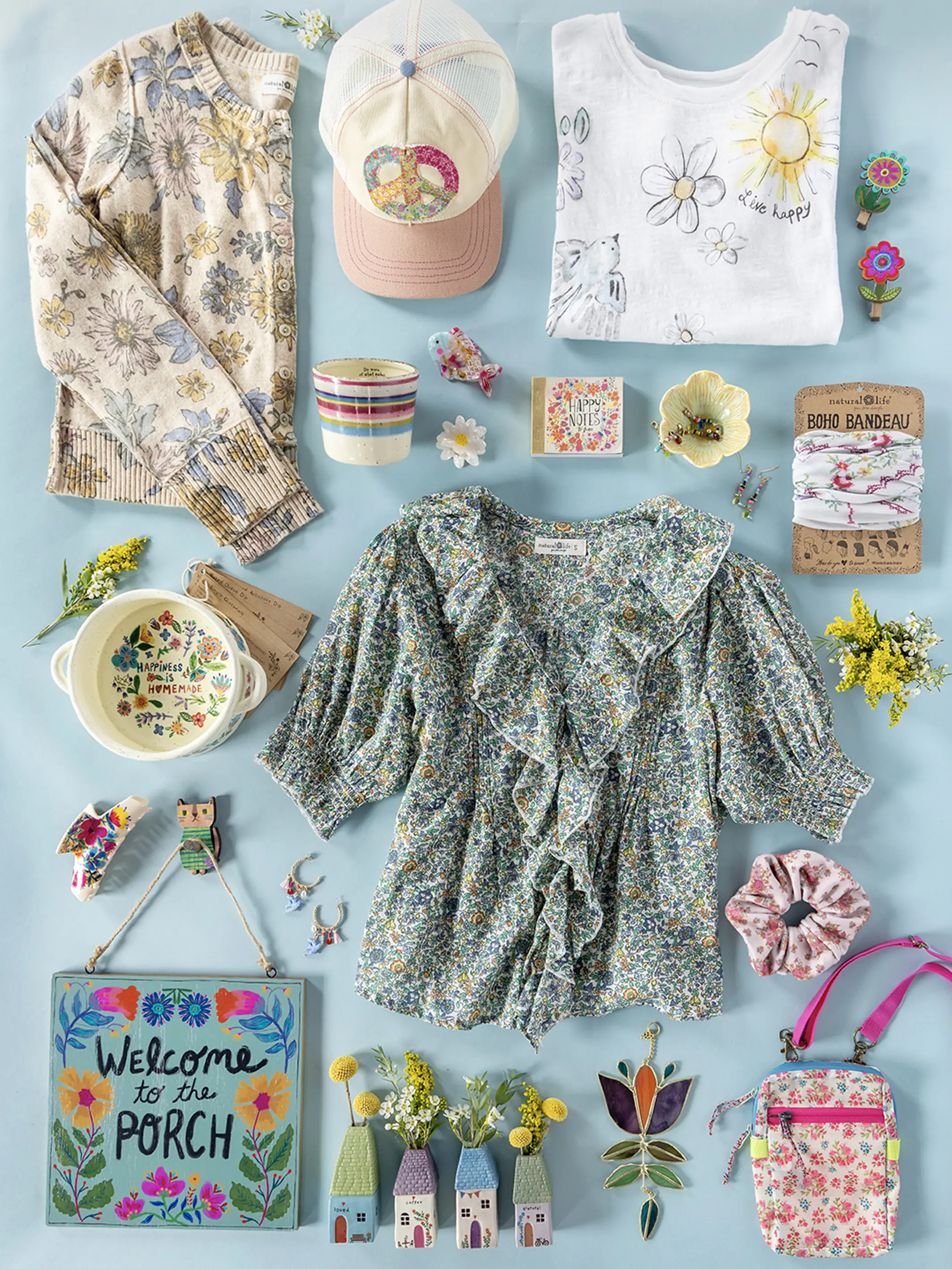 My Favorite Cotton Top - Blue Floral - Image 4