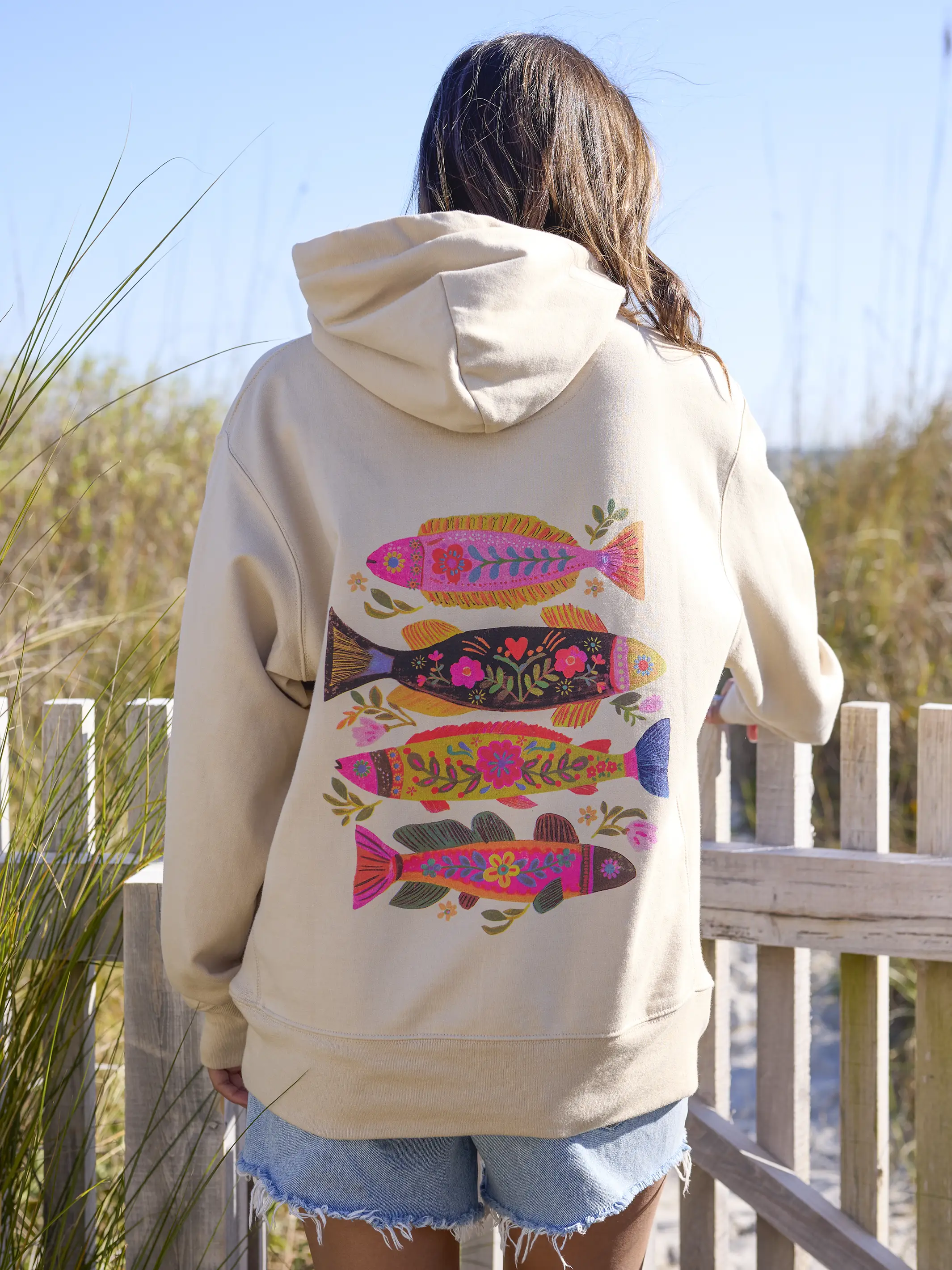 Natural Life Hoodie Sweatshirt - Fish - Image 5