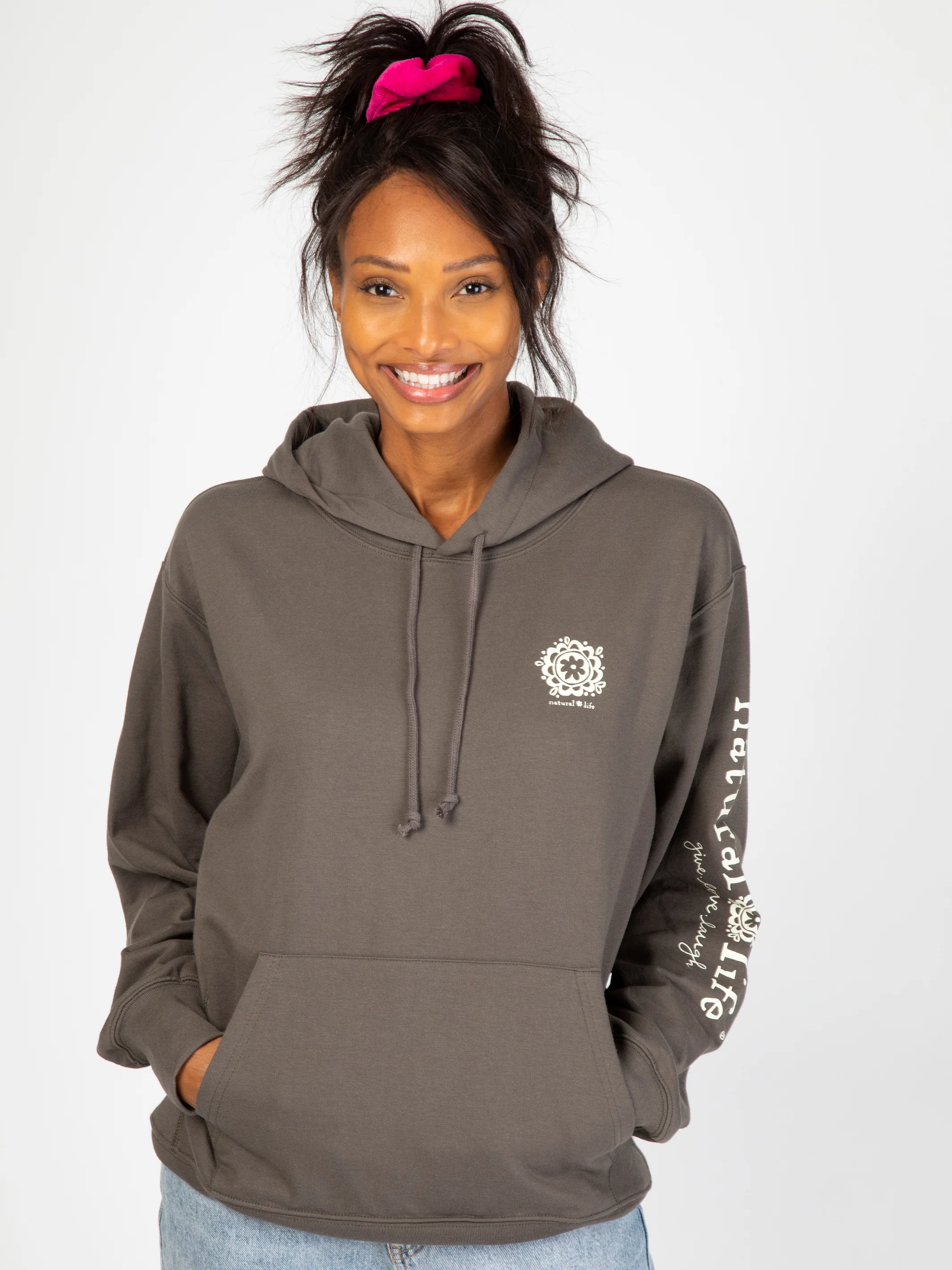 Natural Life Hoodie Sweatshirt - Makes You Happy - Image 3
