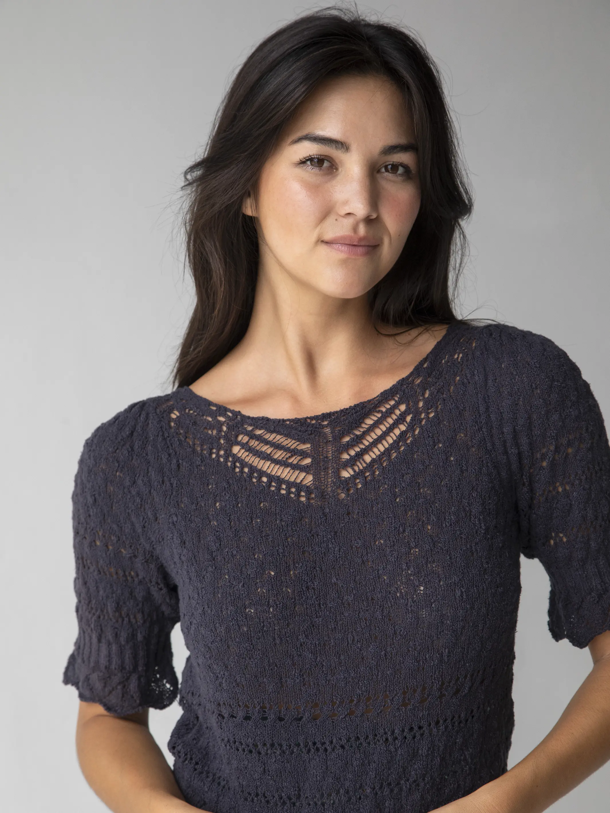 Out & About Sweater Top - Charcoal - Image 3