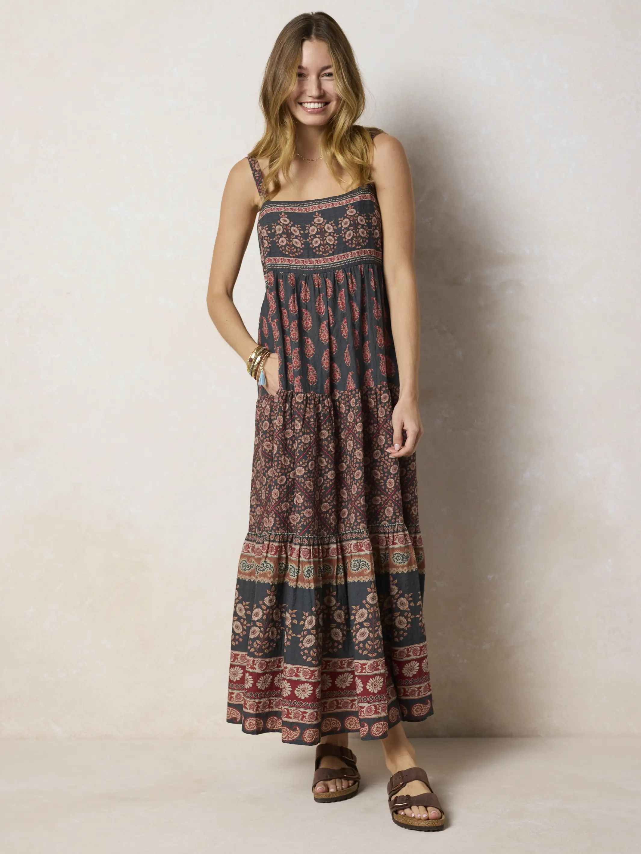 Patricia Maxi Dress - Wildflower Medallion Border - Image 2