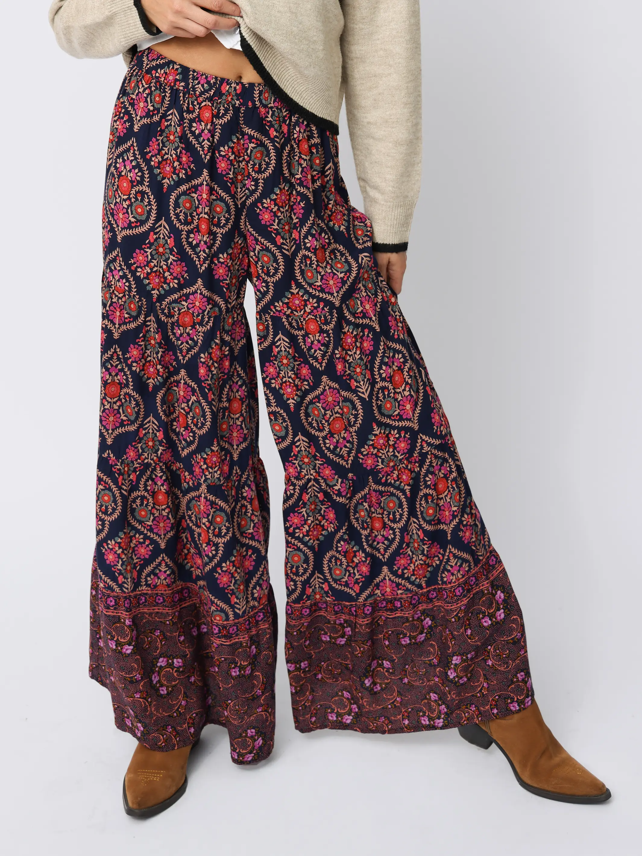 Patti Palazzo Pants - Indigo Willow Medallion - Image 2