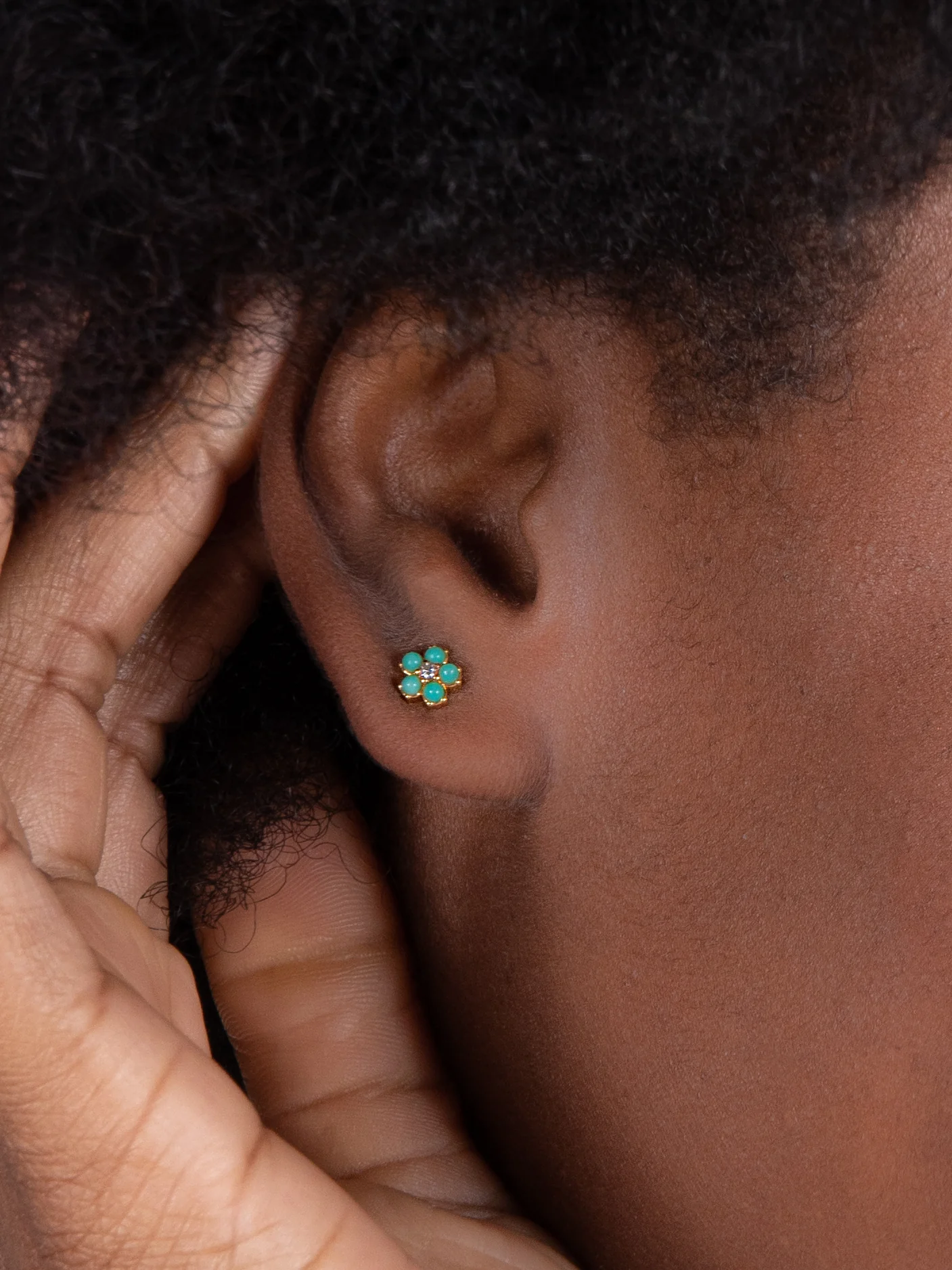 Perfect Tiny Stud Earrings - Daisies - Image 2