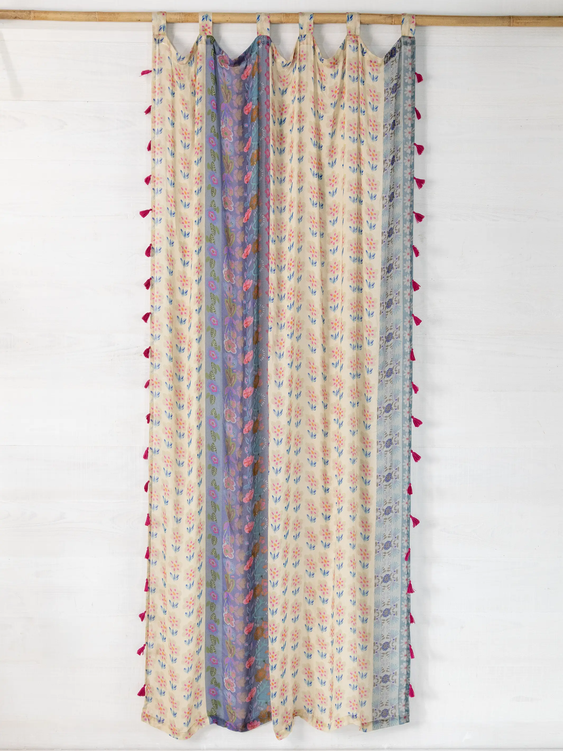 Printed Curtain Panel - Garden Stripes Cotton - Image 2