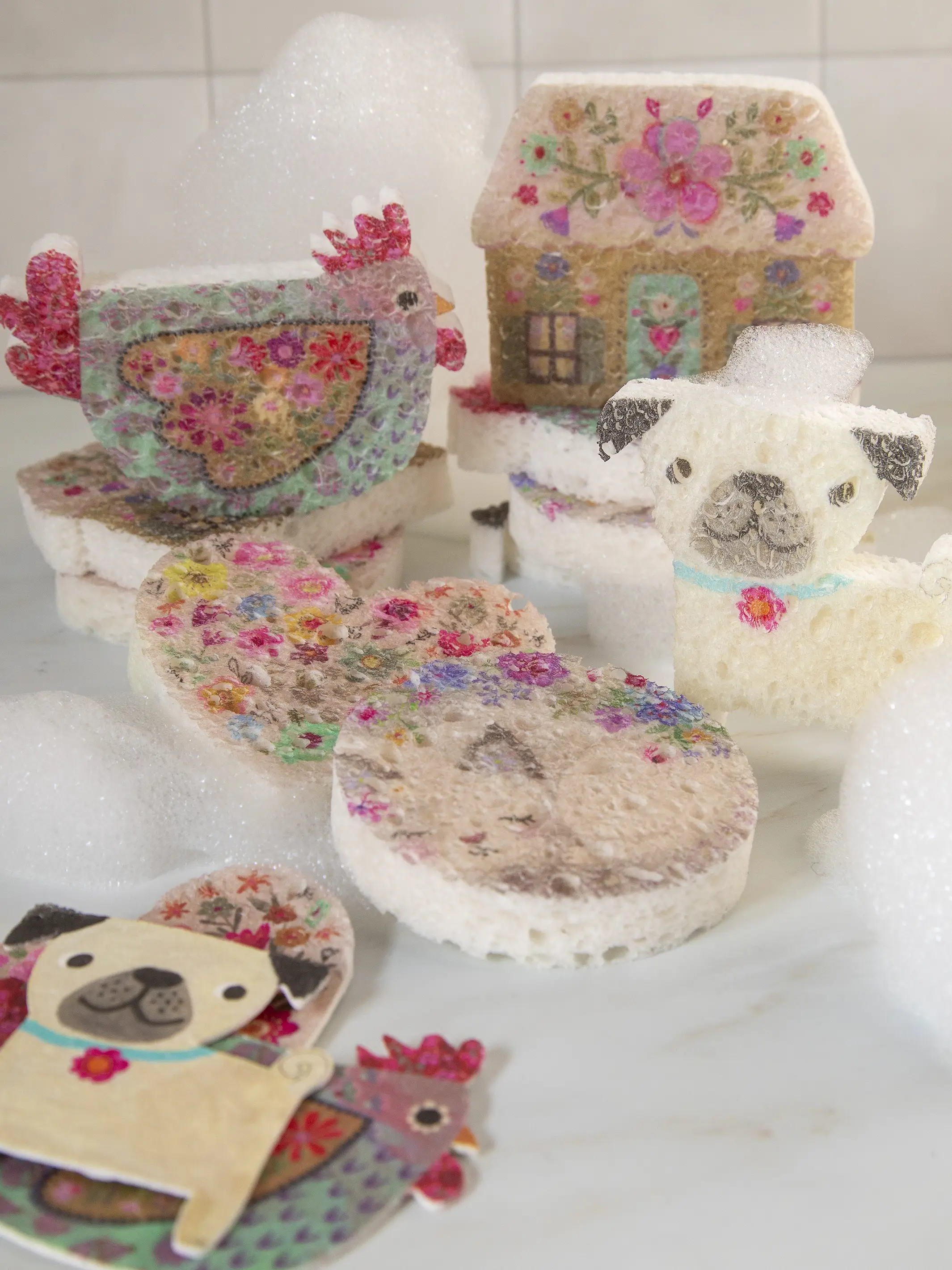 Puff Up Sponges, Set of 5 - Dog - Image 2