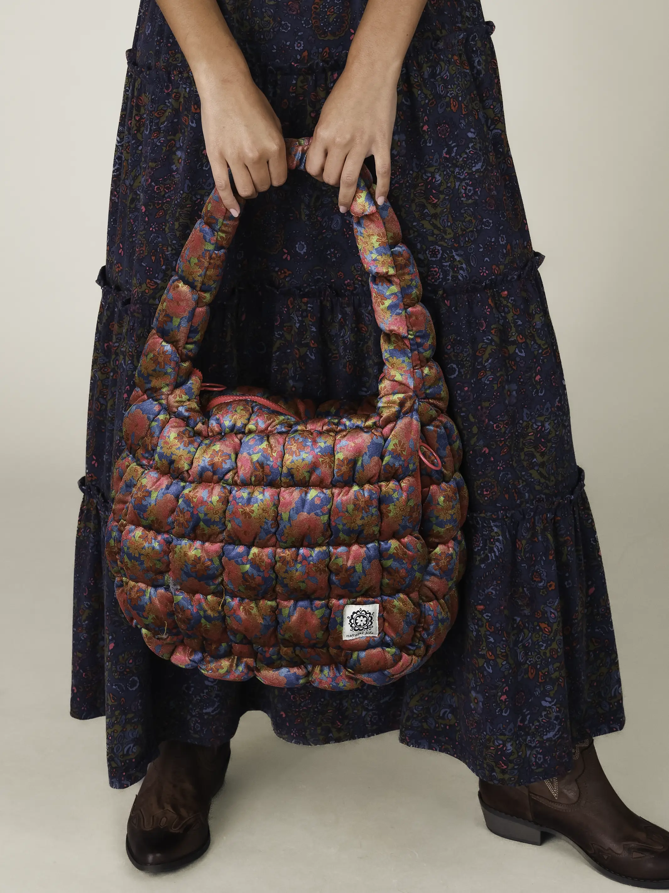 Puffy Velvet Fit-It-All Bag - Large Calico Floral - Image 5