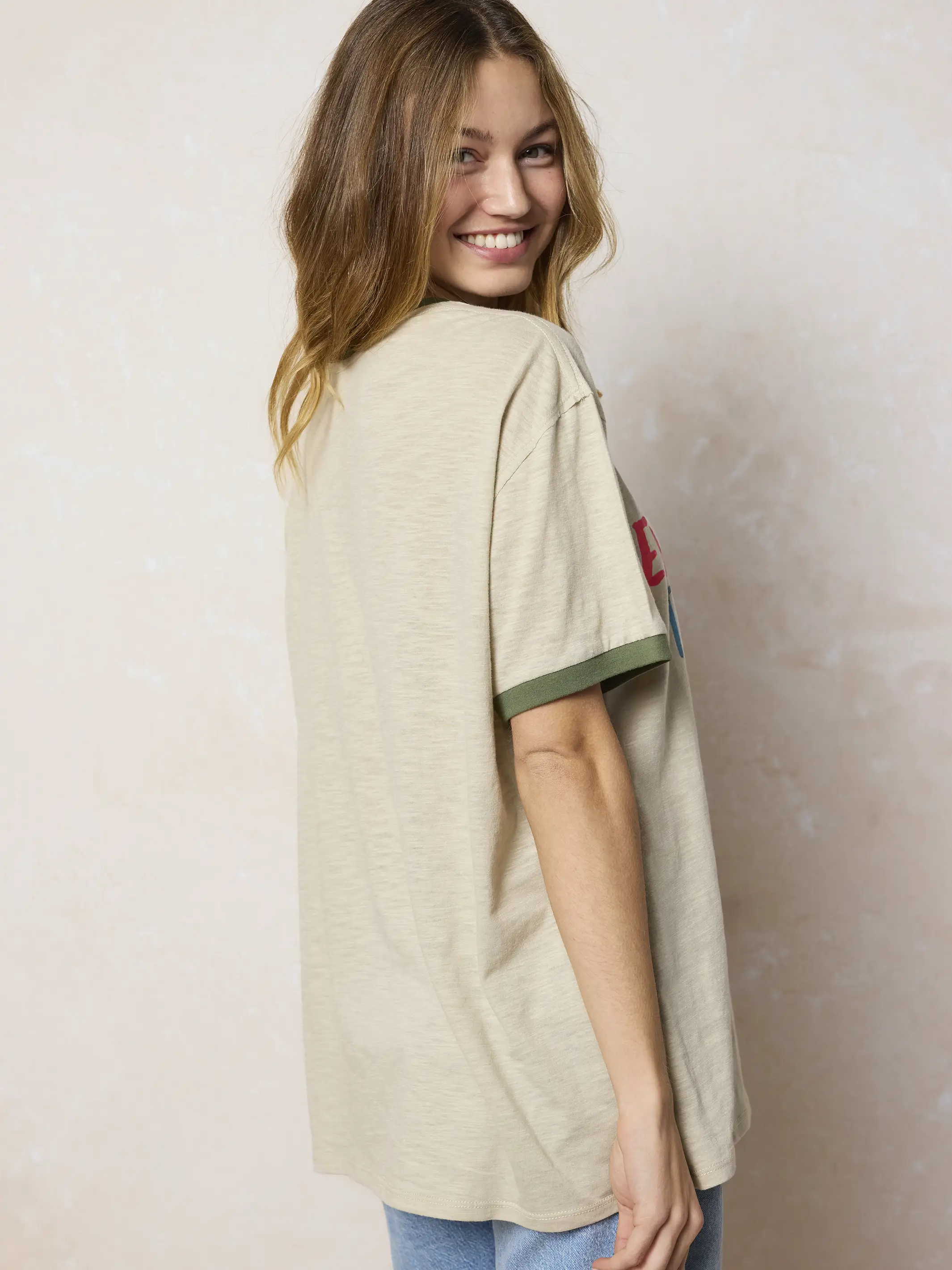 Ringer Oversized Tee Shirt - For The Best - Image 4
