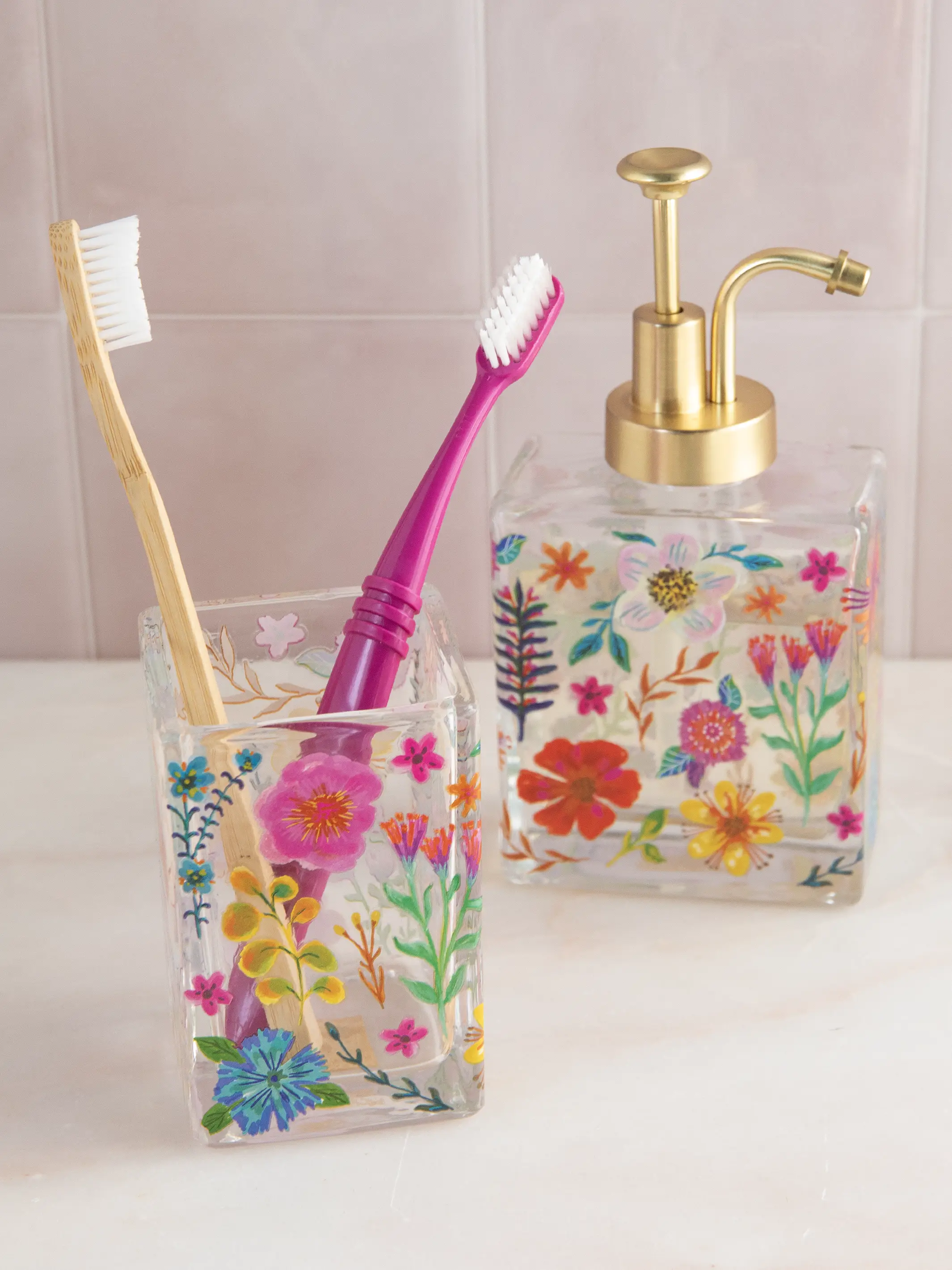 Soap Dispenser - Floral - Image 2
