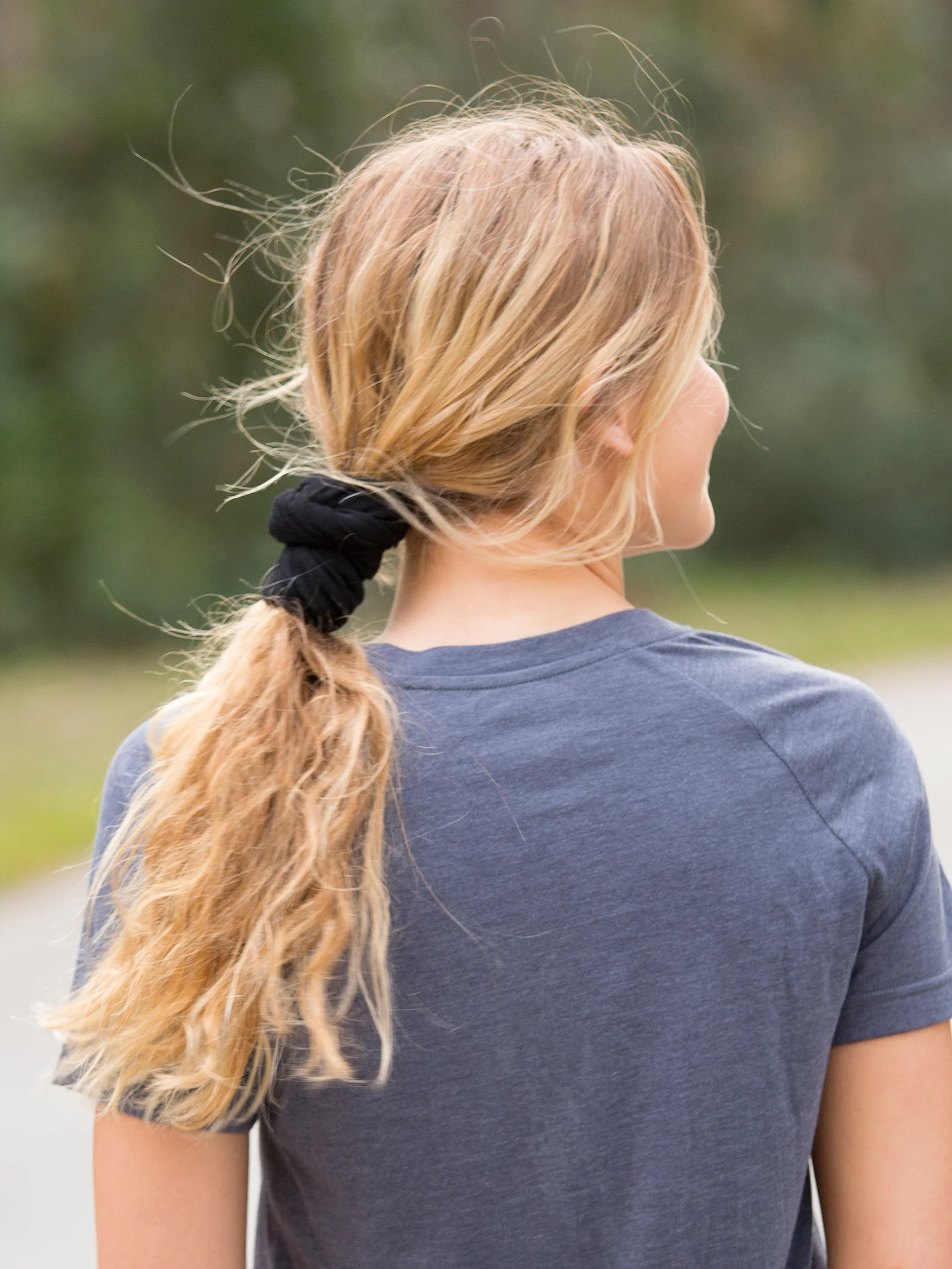 Solid Boho Bandeau® Headband - Black - Image 4