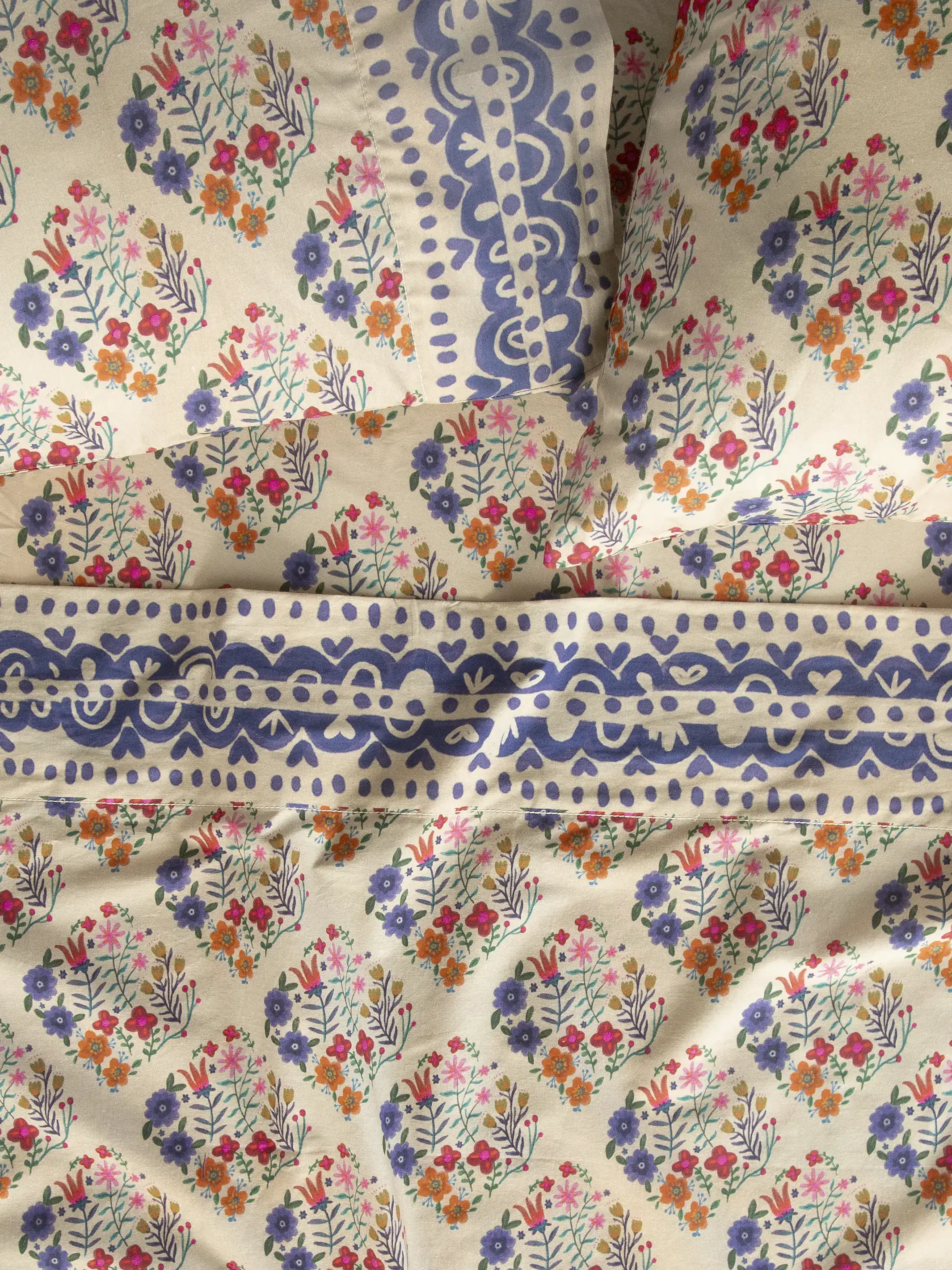 Sooo Soft Cotton Sheet Set - Floral Diamonds - Image 2