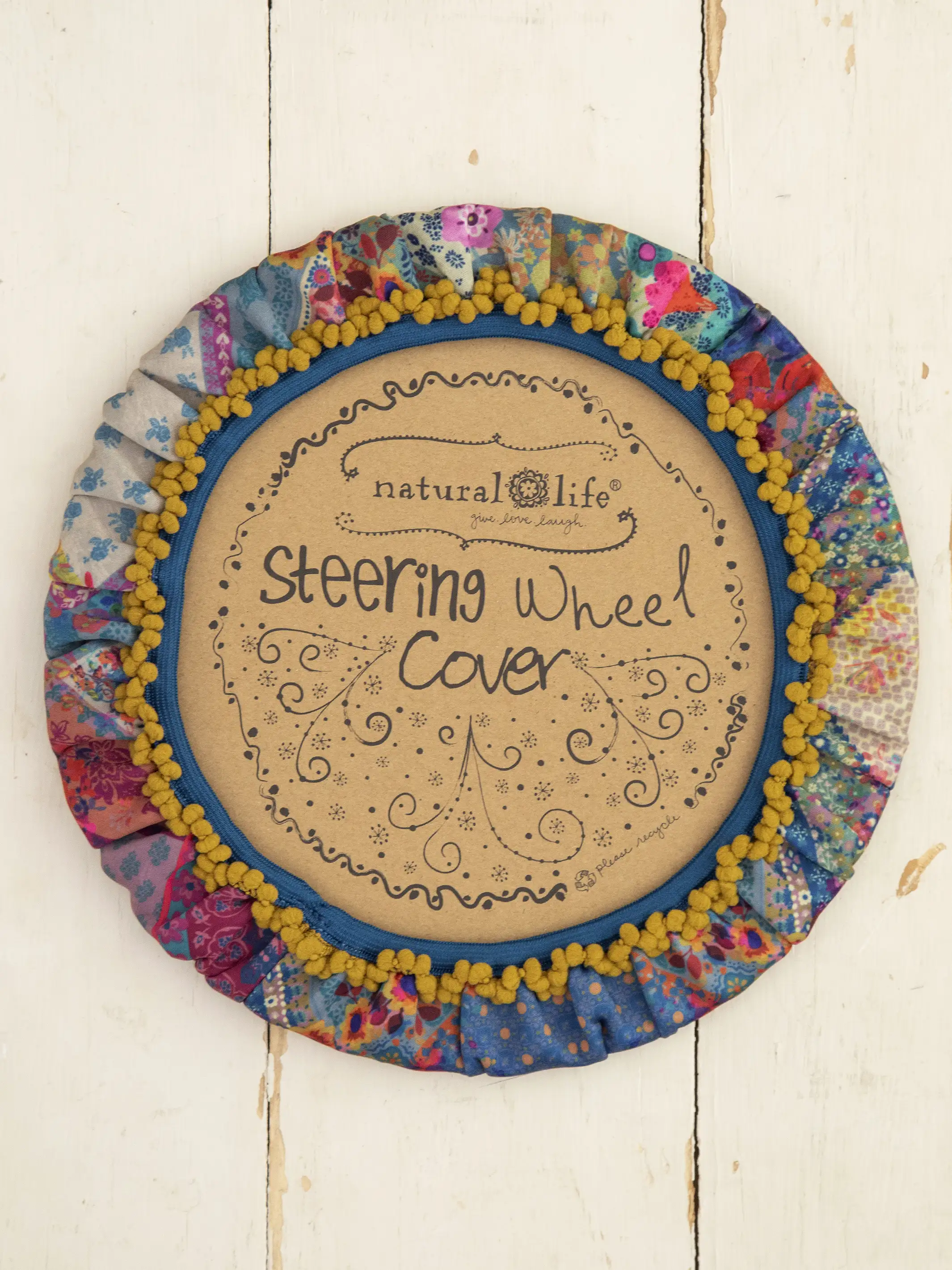 Steering Wheel Cover, 15" - Dark Turquoise - Image 2