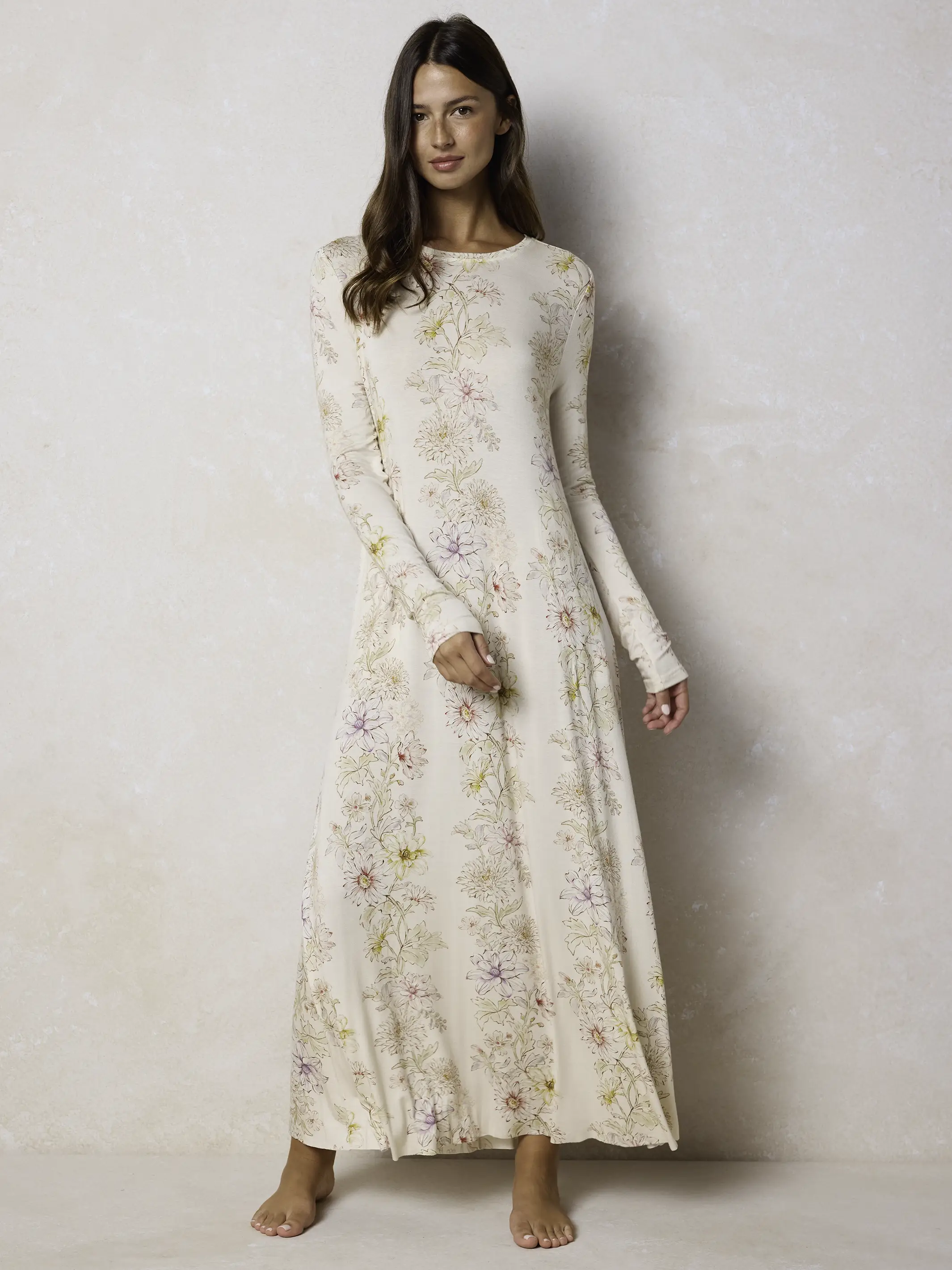 Stevie "ButterSoft" Knit Maxi Dress - Ivory Dahlia Rows - Image 6
