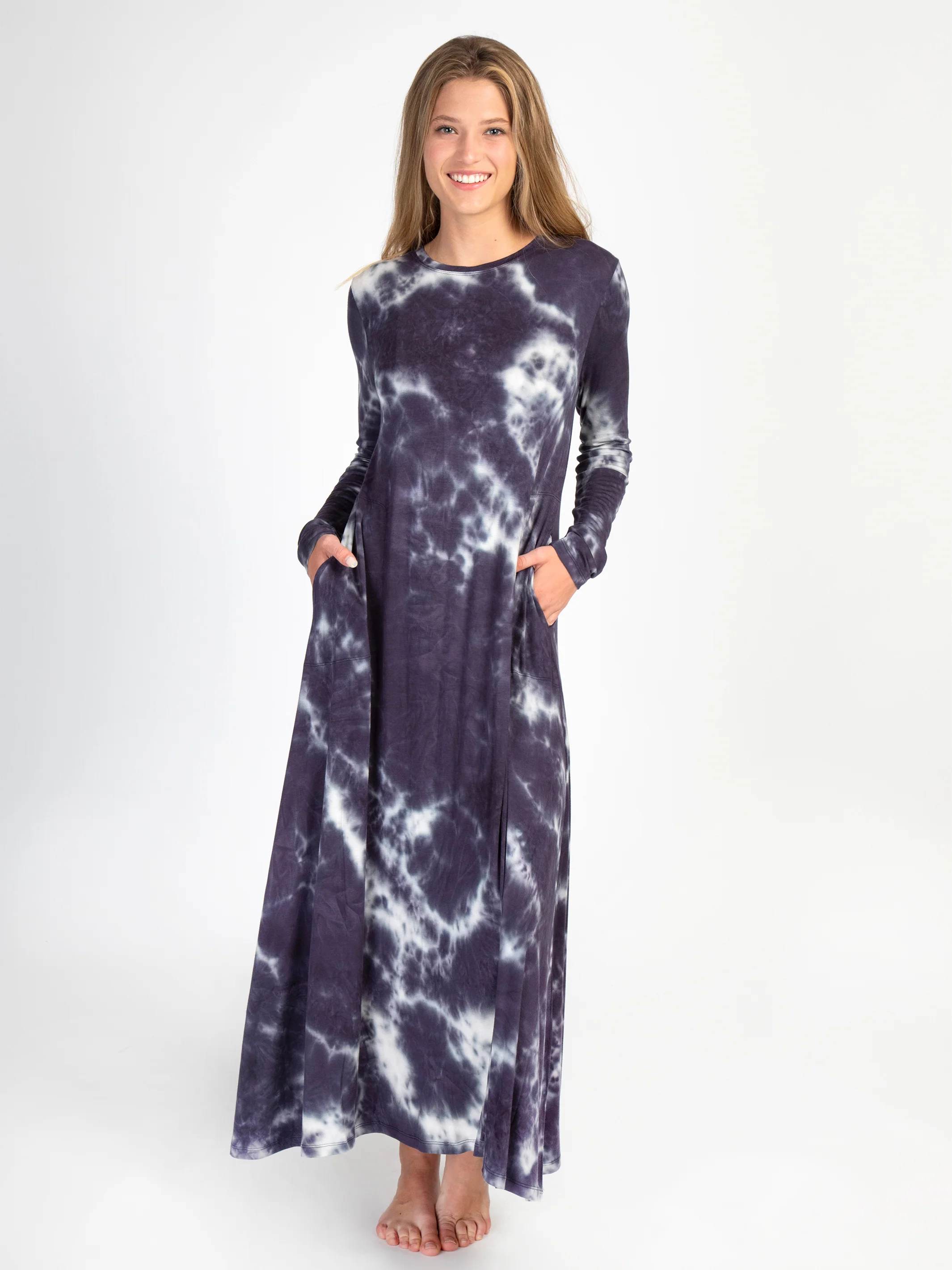Stevie "ButterSoft" Knit Maxi Dress - Tie-Dye Midnight - Image 2